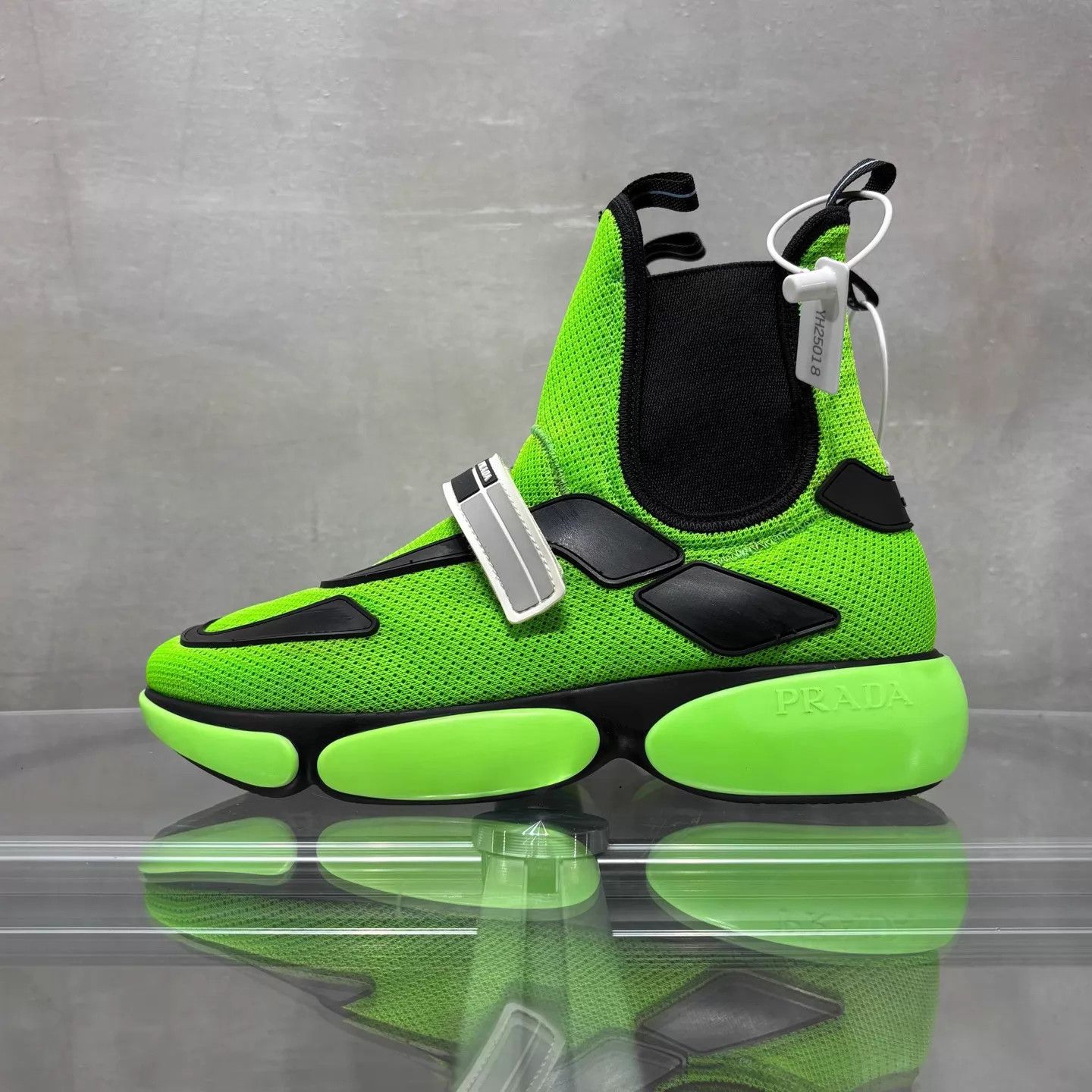 Prada Prada Neon Green Velcro HT Sneakers 37 New Boxless Size US 6.5 / IT 36.5 - 3 Thumbnail