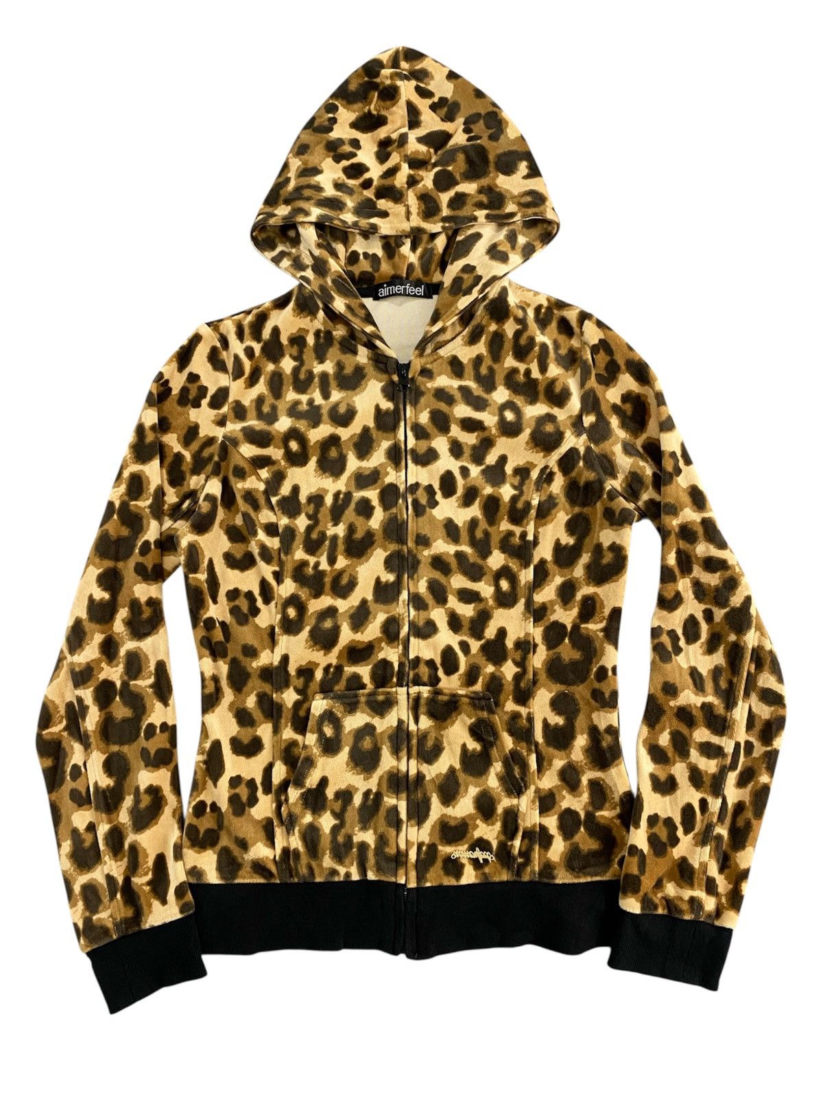 Japanese Brand leopard velvet hoodie hy aimerfeel japanese brand Size S / US 4 / IT 40 - 1 Thumbnail