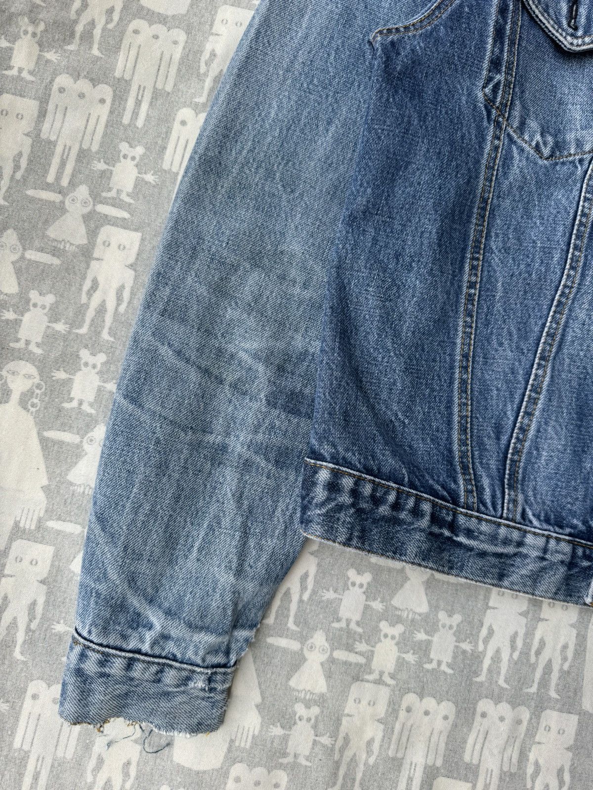 Helmut Lang Helmut Lang 1999 Type III Thrashed Blue Trucker Jacket Size US S / EU 44-46 / 1 - 4 Thumbnail