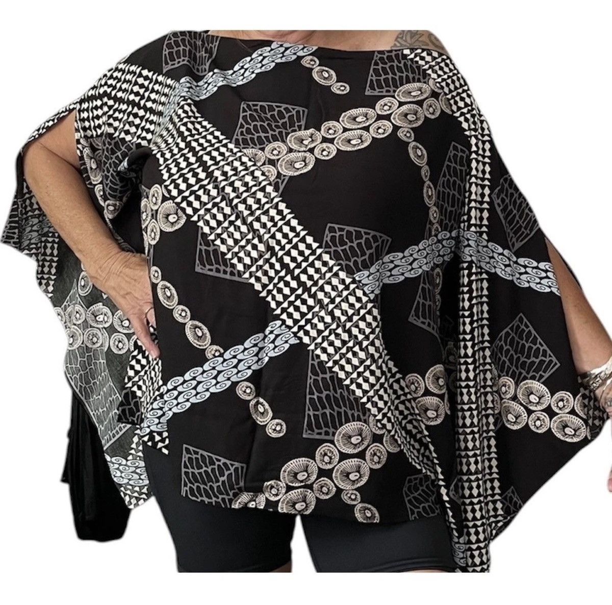 Other Kamohoalii Wahine Top Oversized Black Opihi Women's 3XL Size 3XL / US 20-22 - 6 Thumbnail