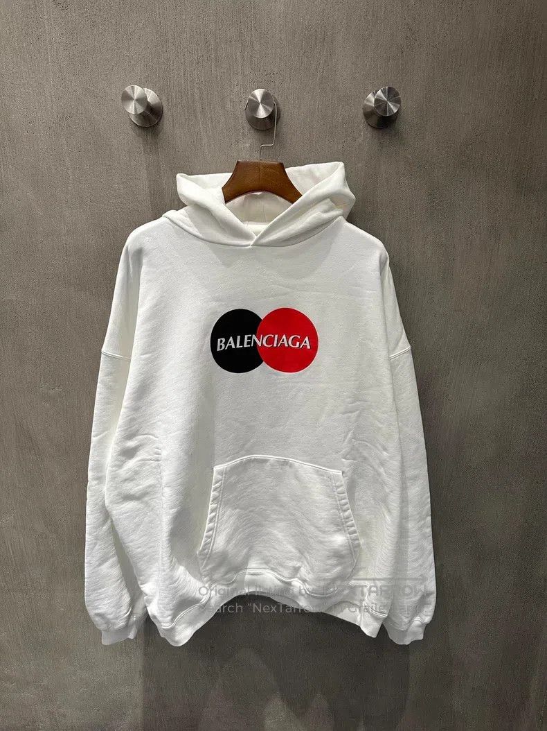 Balenciaga Balenciaga Mastercard white hoodie Size US S / EU 44-46 / 1 - 1 Thumbnail