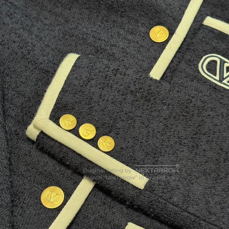 Valentino Valentino Logo-printed lapel single-breasted long-sleeved Size US XXS / EU 40 - 4 Thumbnail