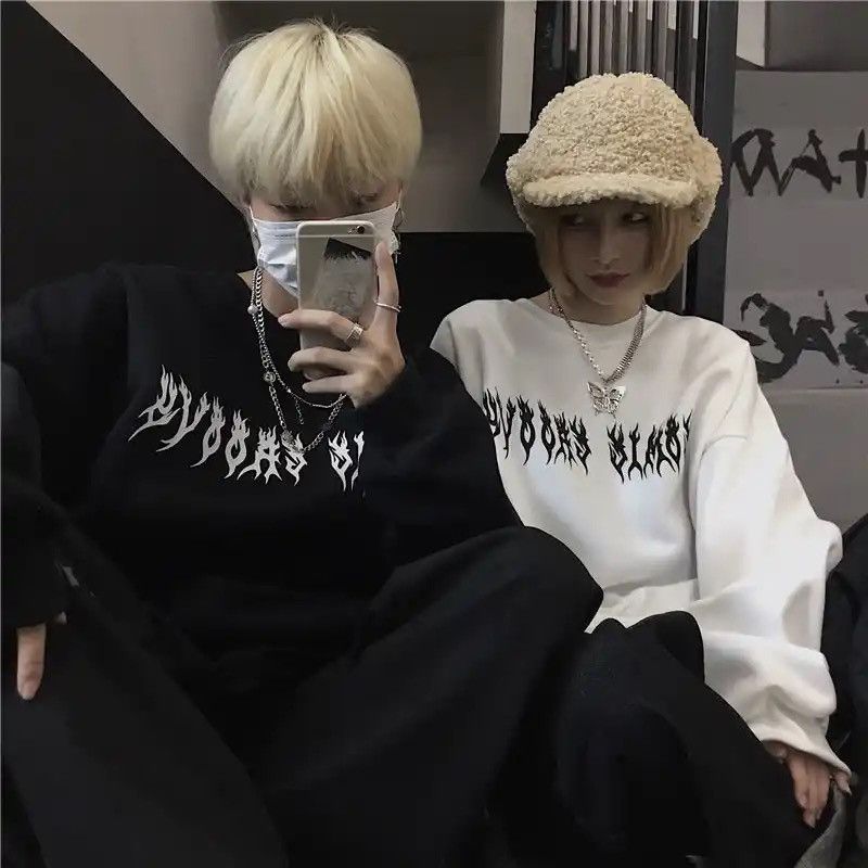 Japanese Brand × Vintage Punk Black Sweatshirts Tops Gothic Grunge Oversized Hoodie Size US L / EU 52-54 / 3 - 4 Thumbnail