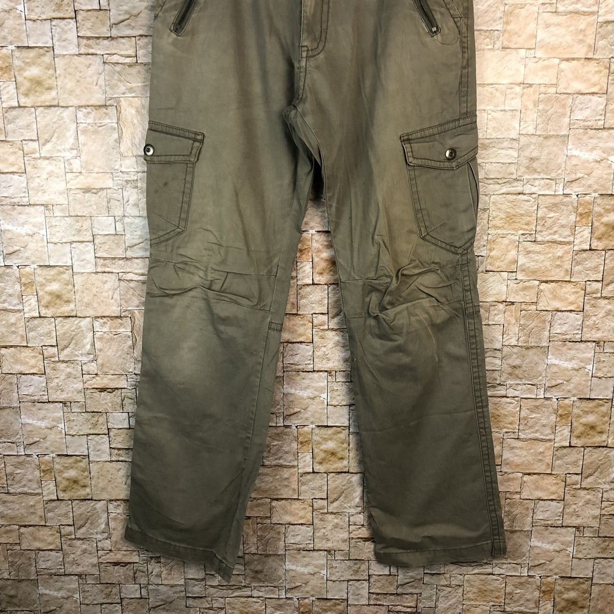 Japanese Brand Japanese Brand Green Cargo Multipocket Pants #A1027 Size US 32 / EU 48 - 3 Thumbnail