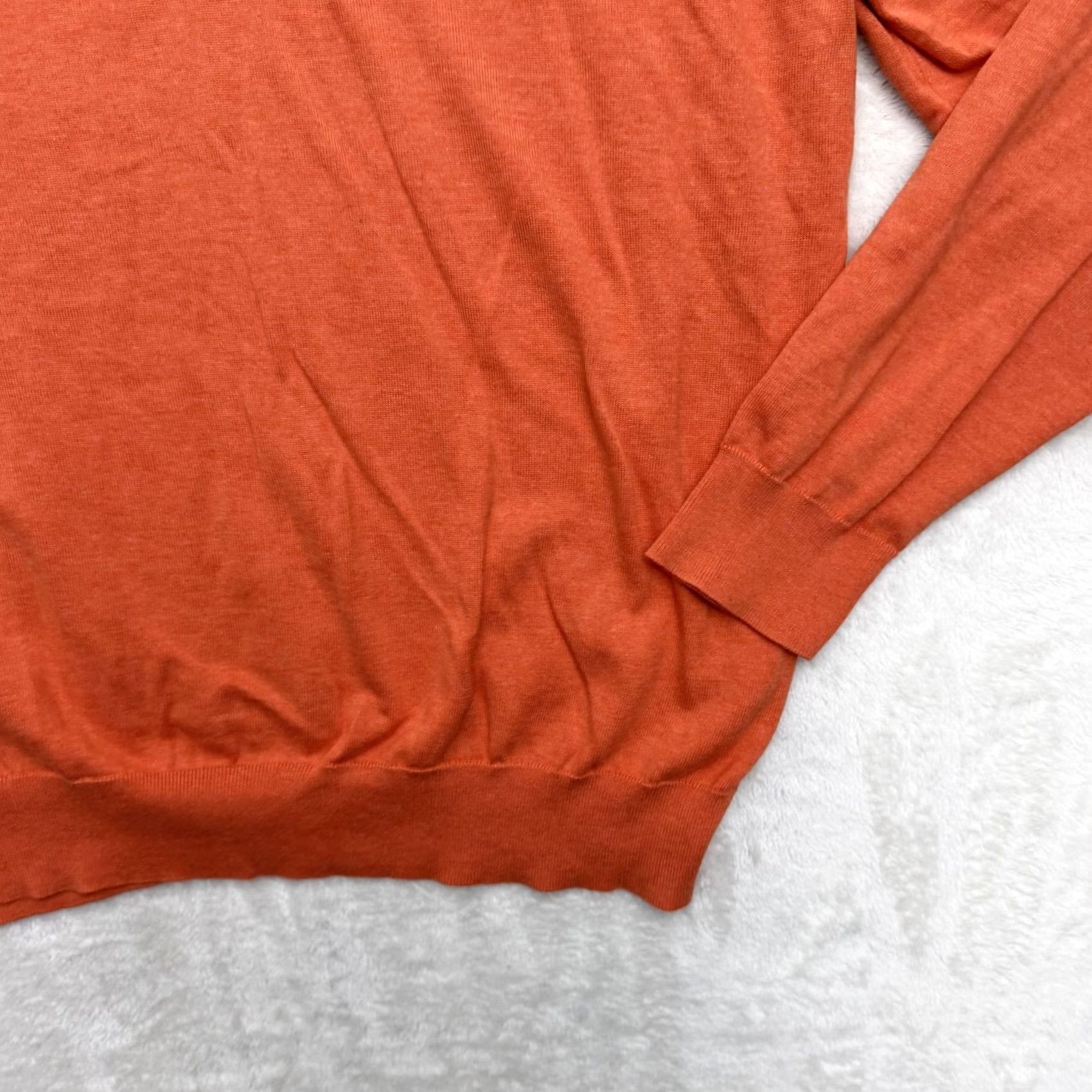 Brooks Brothers Brooks Brothers Quarter Zip Sweater Mens Large Orange Supima Cotton Mock Neck Pullover Knit Zipper Solid 1/4 Zip Size US L / EU 52-54 / 3 - 4 Thumbnail