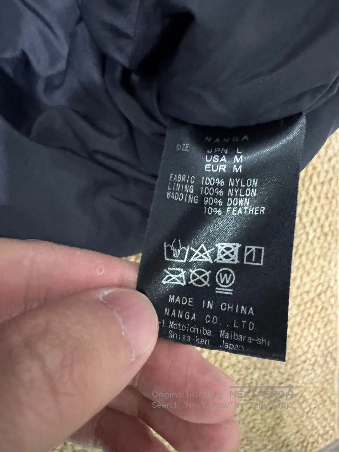 NANGA NANGA x Hokuto Sports Down Jacket. Size US L / EU 52-54 / 3 - 5 Thumbnail