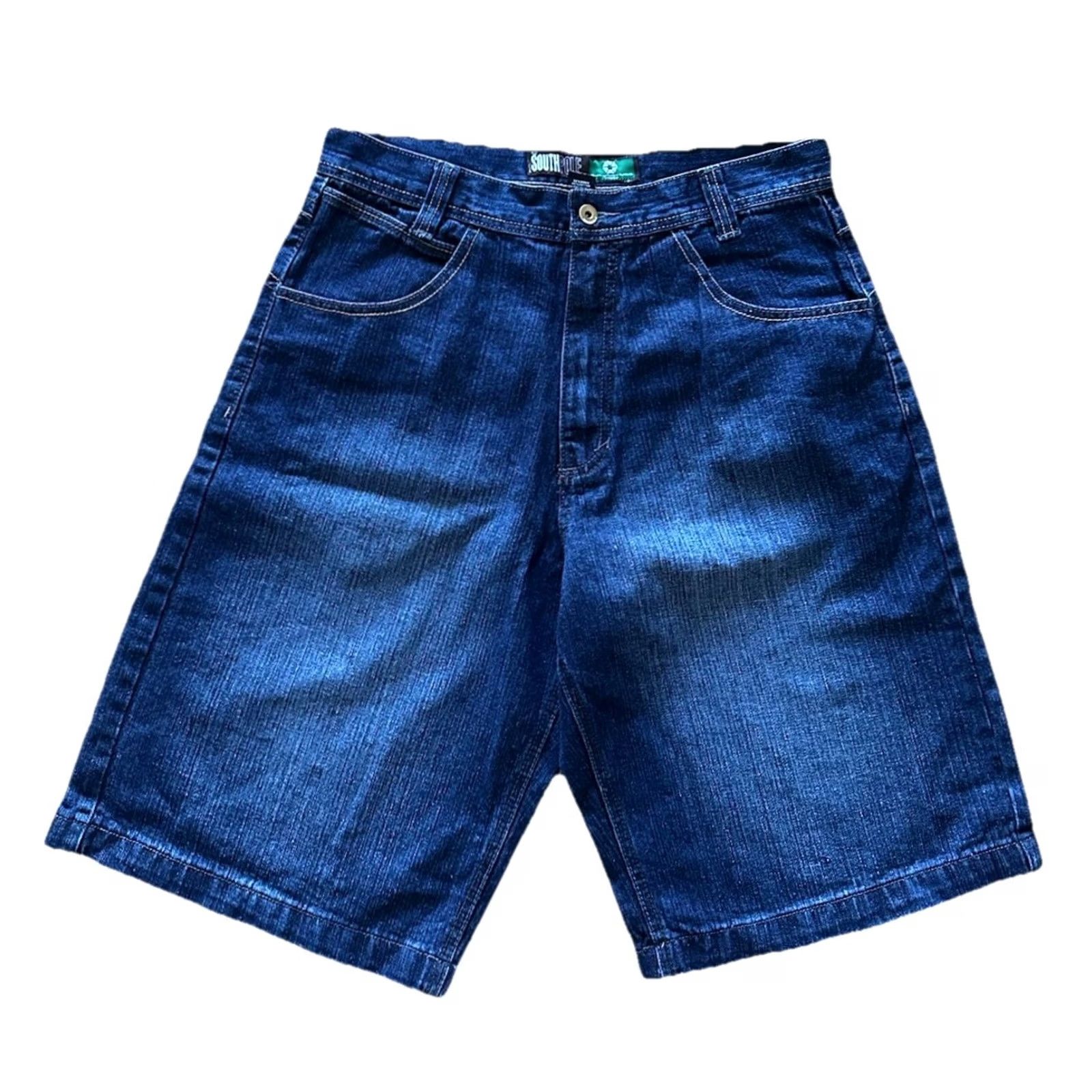 Southpole VINTAGE South Pole Bermuda Shorts Jeans 90s Hip Hop Mens 36 Blue Cotton Denim 5-Pocket NWT Rare Size US 36 / EU 52 - 6 Thumbnail