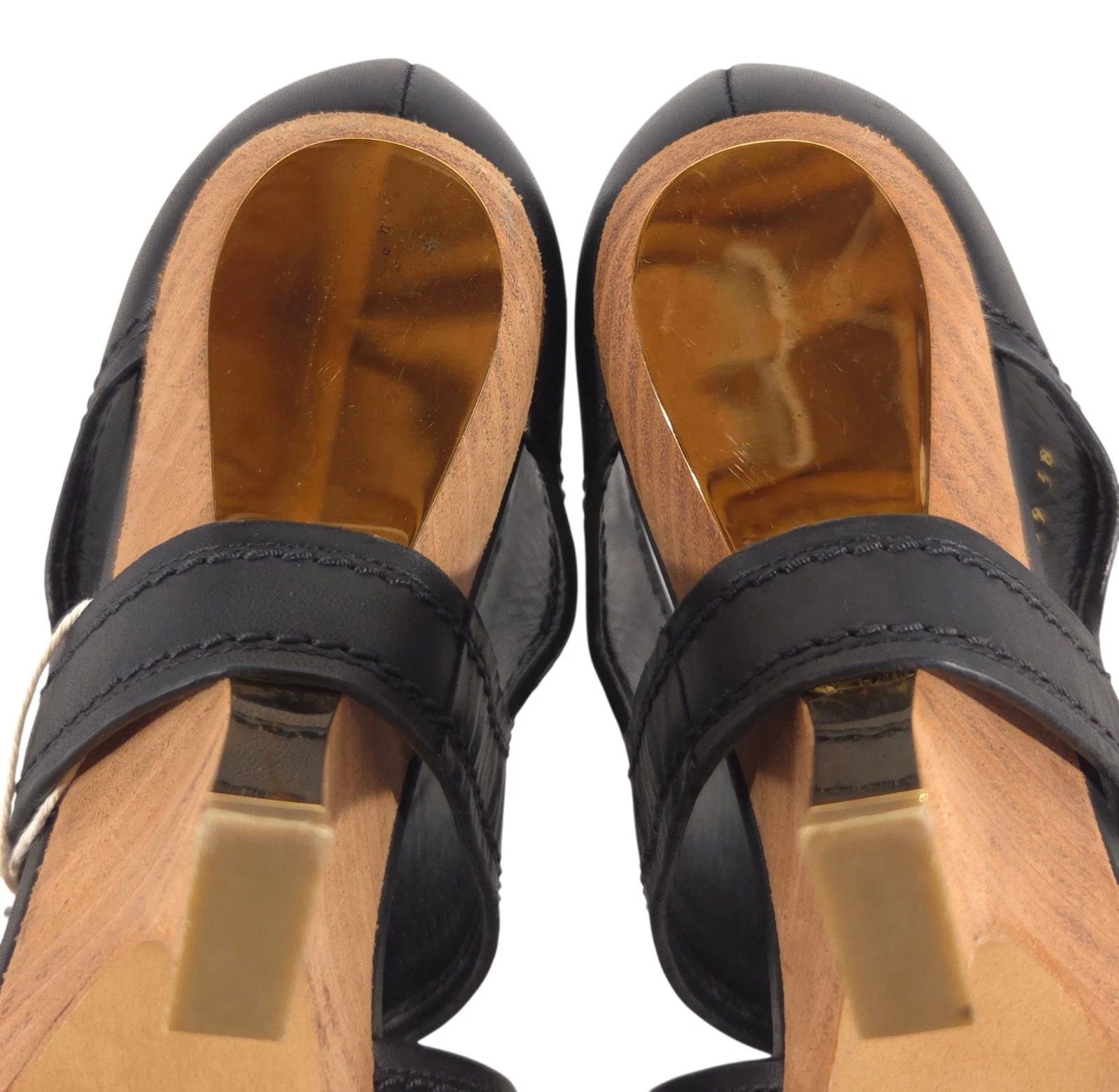 Alexander McQueen Alexander McQueen Sculptural Wood Wedge Sandals US 8 EU 38 Size US 8 / IT 38 - 9 Thumbnail