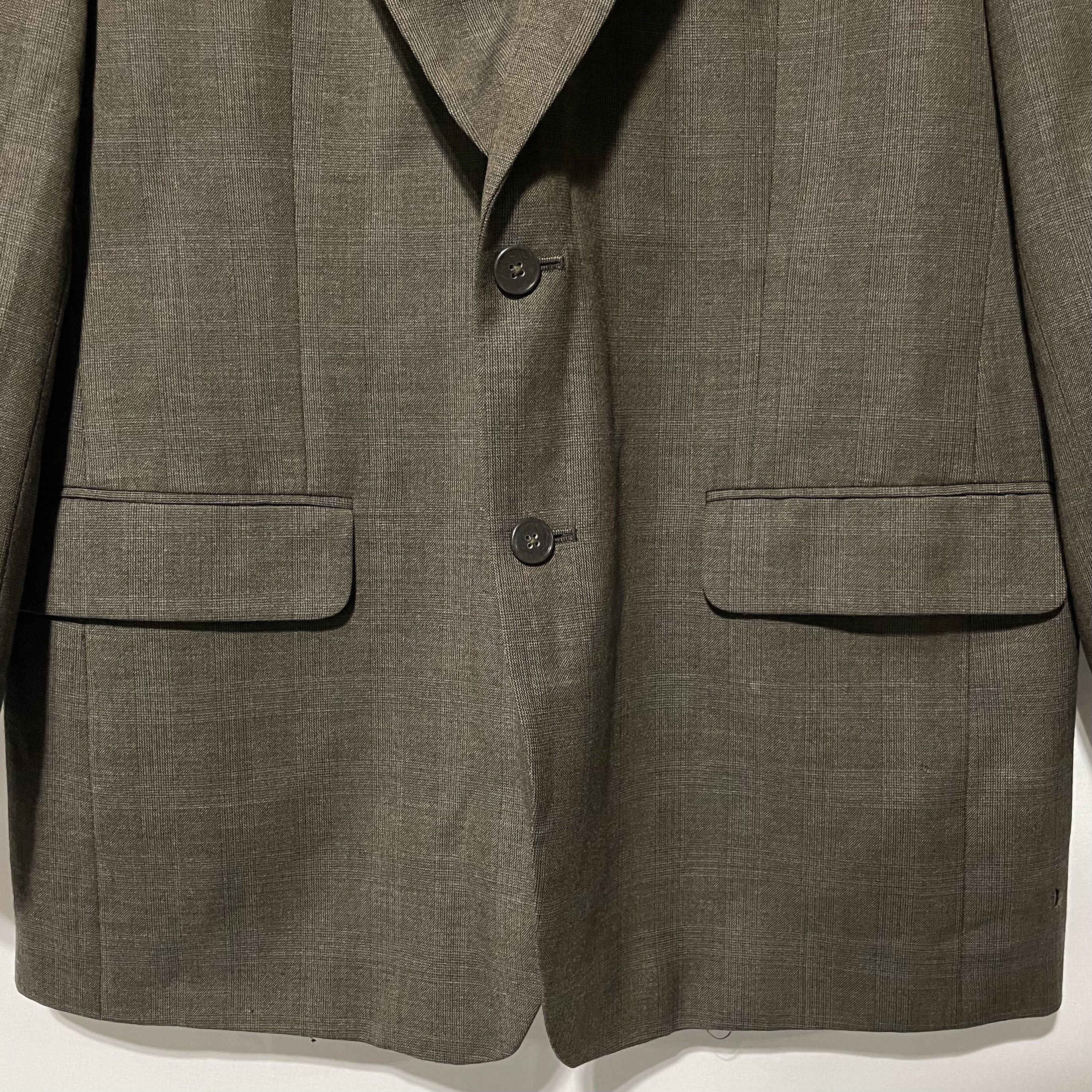 Club Room Club Room 100% Wool Brown Plaid Men's Blazer Size R42 Size 42R - 3 Thumbnail