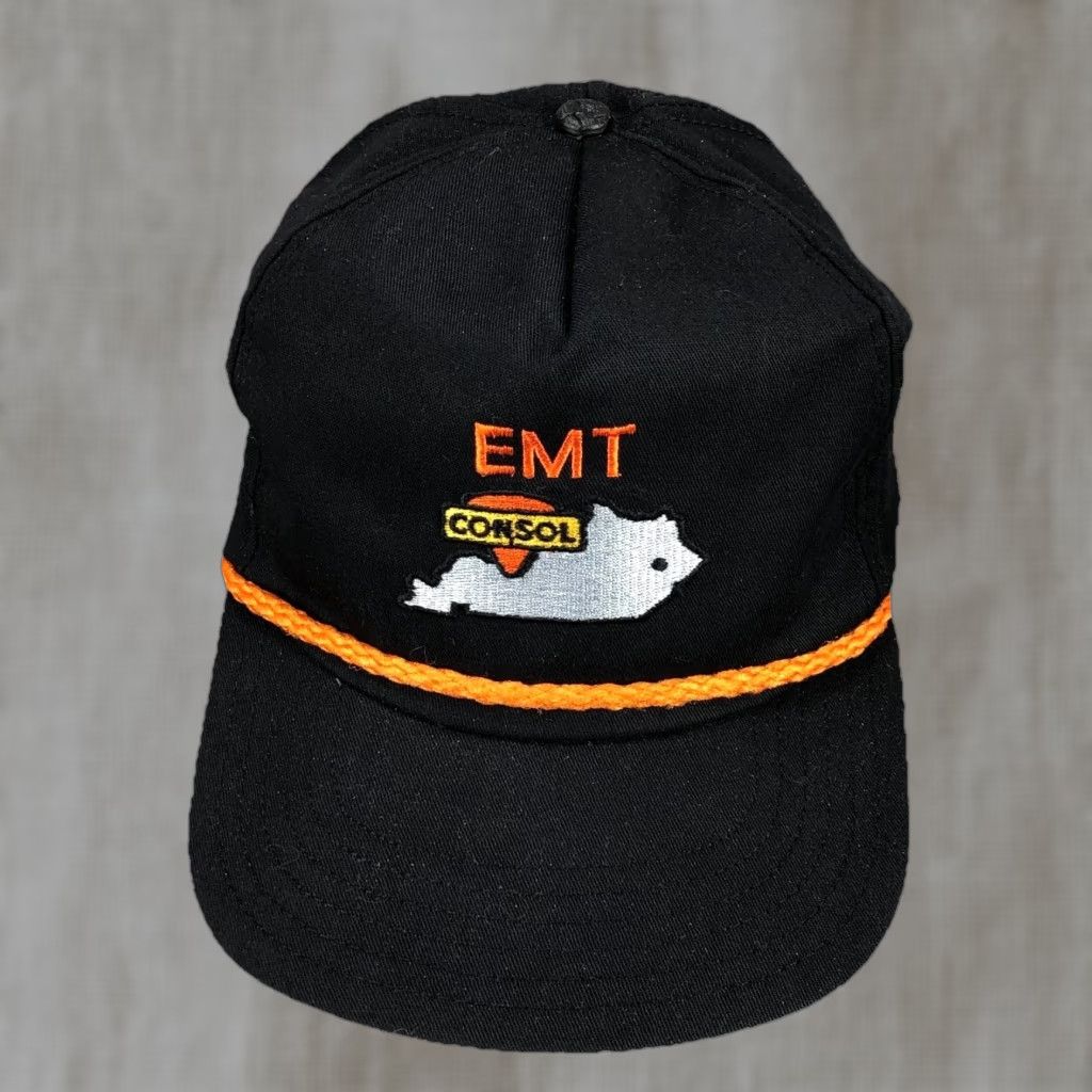 Coal VINTAGE Coal Trucker Hat Cap Snap Back Black USA Virginia Coal Mining Rope 90s Hat Mens Adjustable Twill Classic 80s 90s USA Advertising Size ONE SIZE - 1 Thumbnail