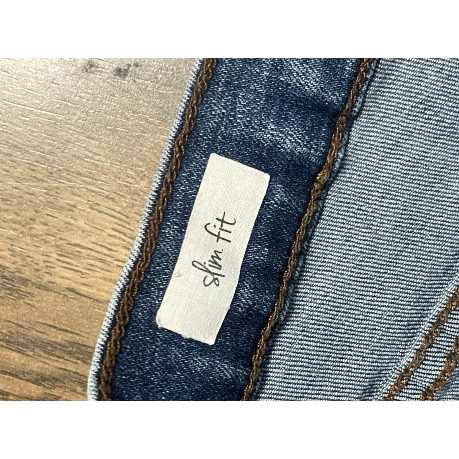 Vintage Tribal Jeans Women's 12 Blue Denim Slim Fit Raw Hem Pockets Ankle Regular Inseam 28 Size 34" / US 12 / IT 48 - 6 Thumbnail