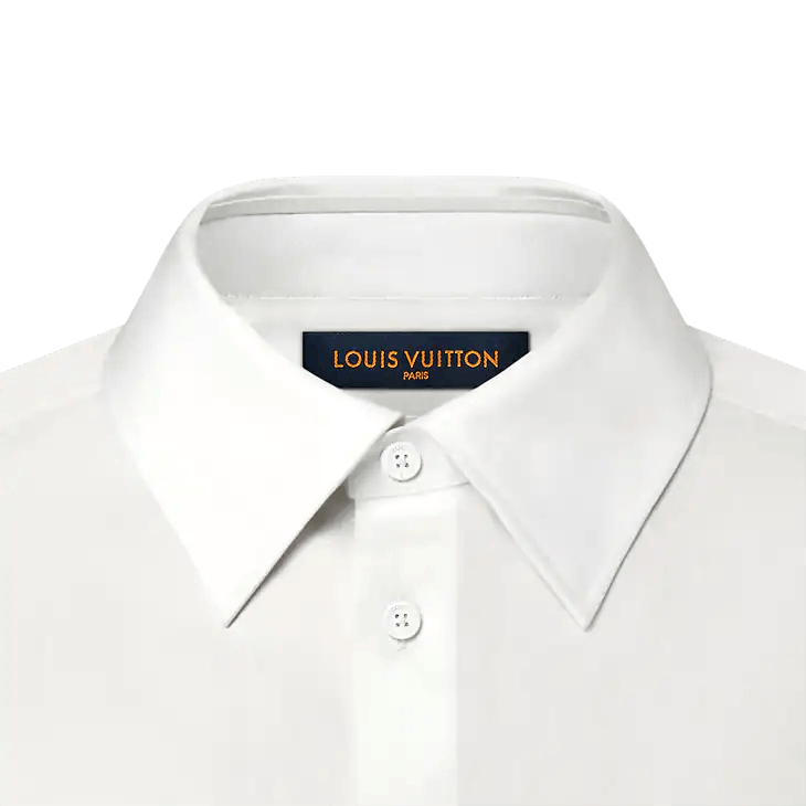 Louis Vuitton Embroidered Long-Sleeved Cotton-Blend Shirt - 43 5L Size 44S - 3 Thumbnail