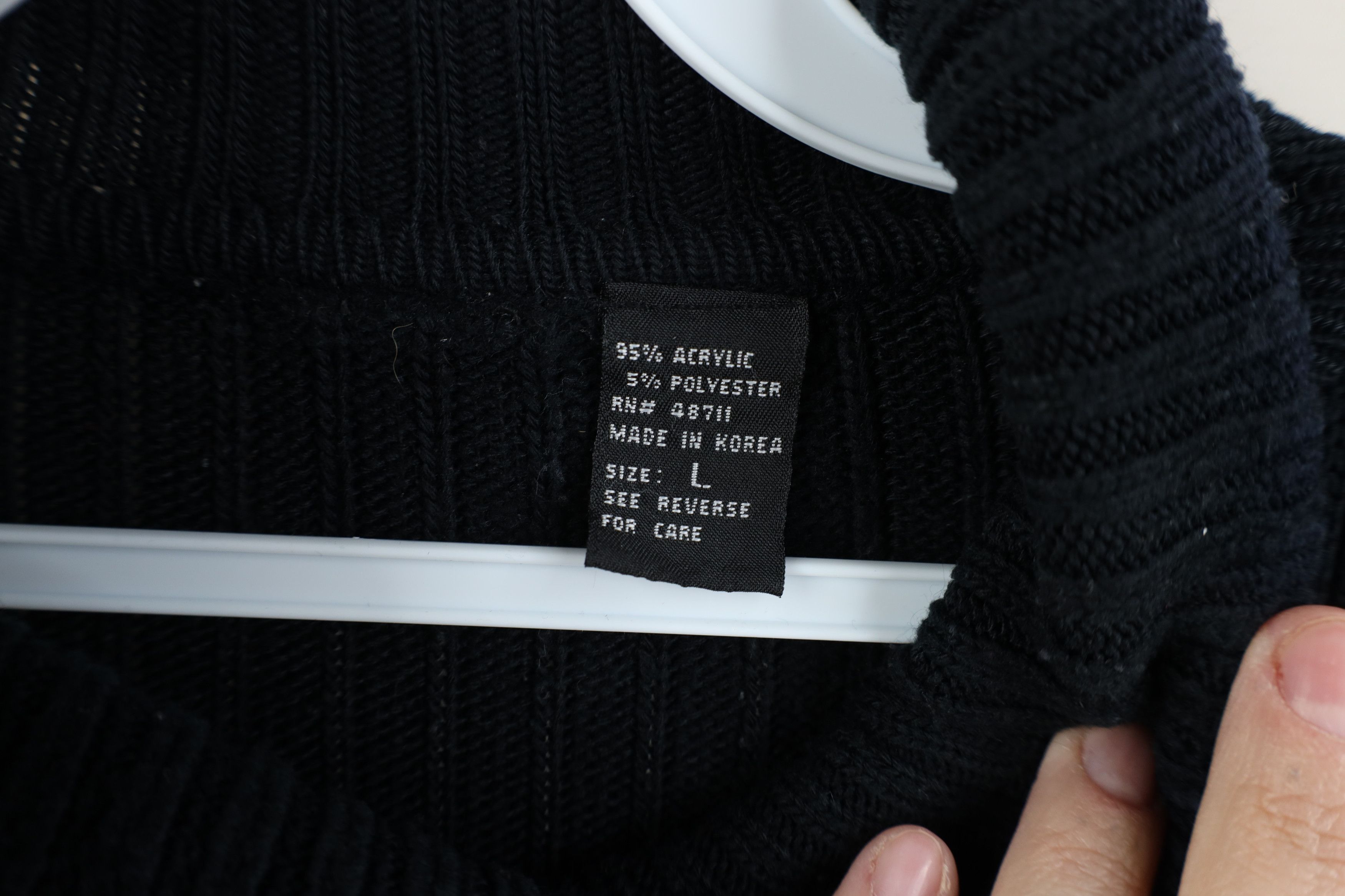 Vintage Vintage 90s Streetwear Thin Ribbed Knit Turtleneck Sweater Size US L / EU 52-54 / 3 - 7 Thumbnail