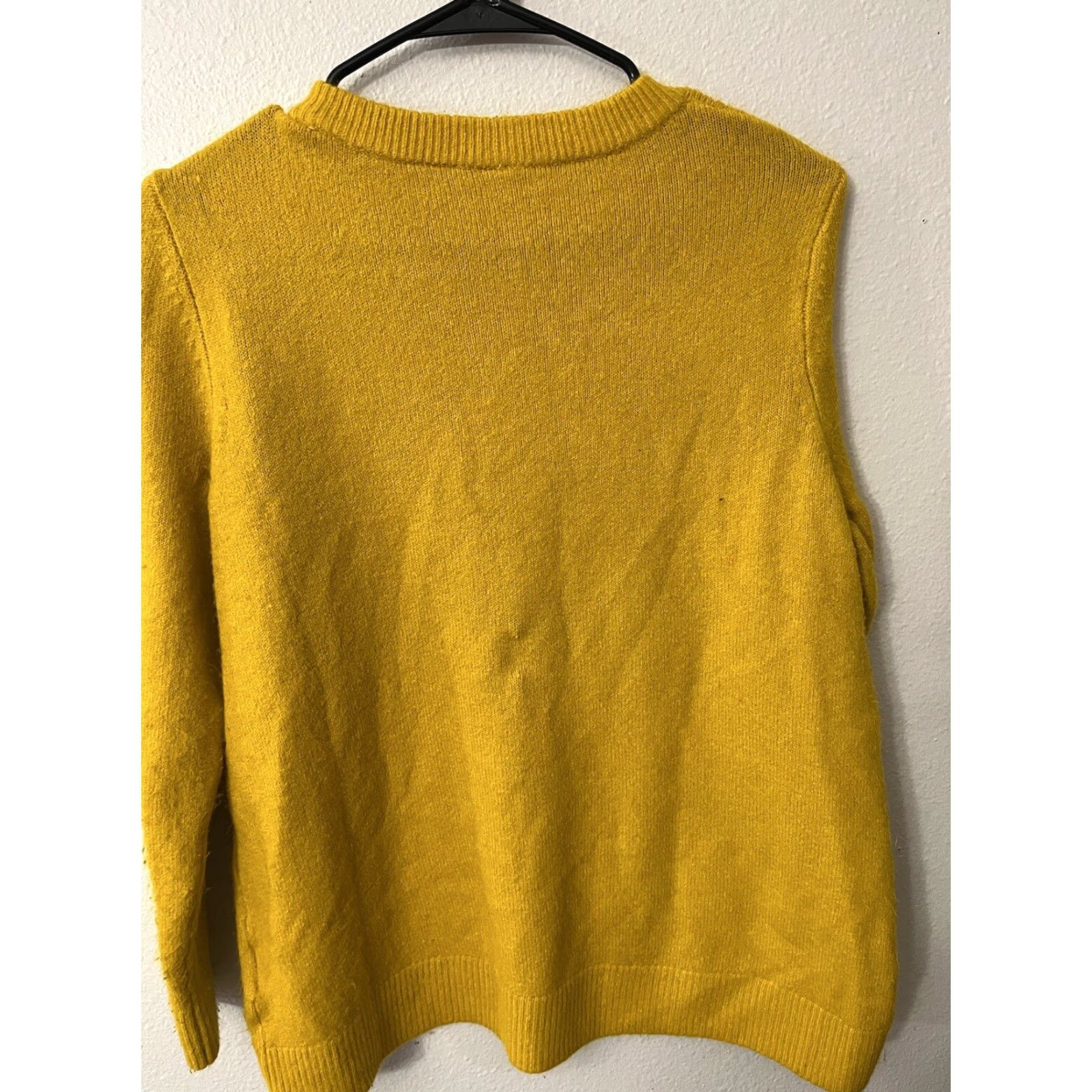 Gap GAP Women's Pullover Sweater 3/4 Sleeve Acrylic Knit Solid Yellow M Size M / US 6-8 / IT 42-44 - 3 Thumbnail