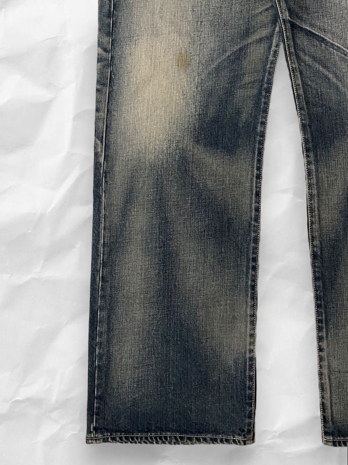 Japanese Brand Vintage Japan Nitraid Sand Blasted Wash Flare Jeans Denim Size US 35 - 7 Thumbnail
