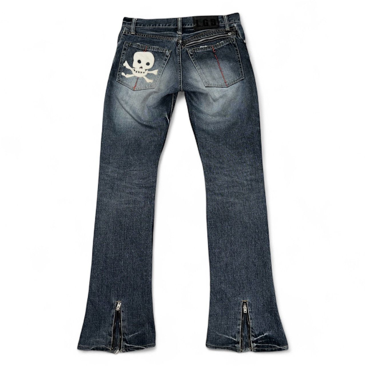 Le Grande Bleu (L.G.B.) LGB SKULL WOLF PATCH DENIM | Grailed