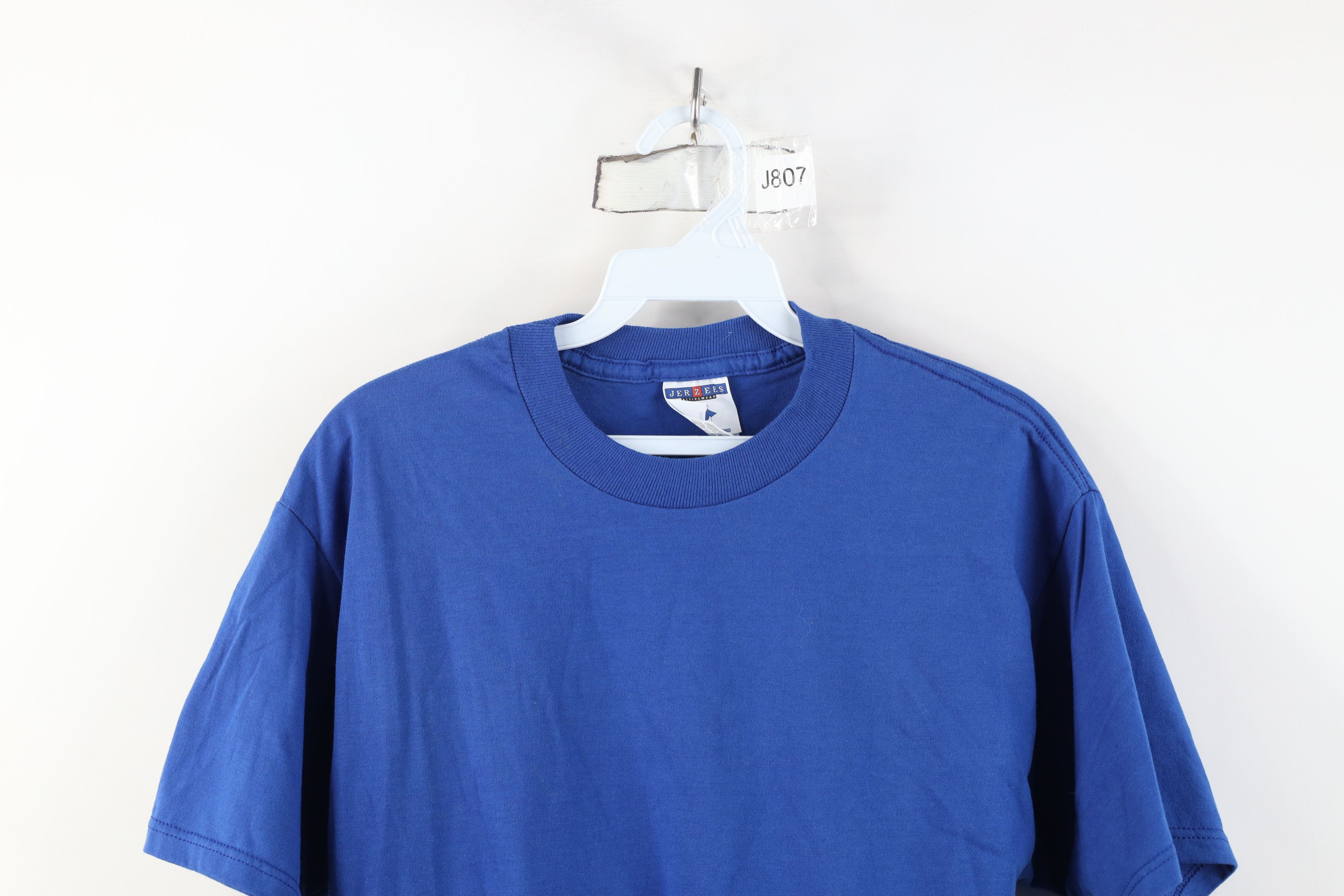 Vintage Vintage 90s Streetwear Heavyweight T-Shirt Royal Blue USA Size US M / EU 48-50 / 2 - 2 Thumbnail