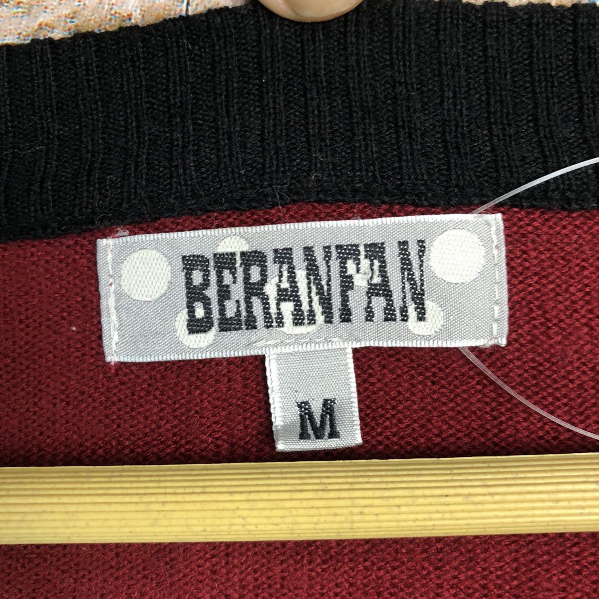 Homespun Knitwear × Japanese Brand Beranfan Red Maroon Cardigan vintage #A654 Size US M / EU 48-50 / 2 - 11 Thumbnail