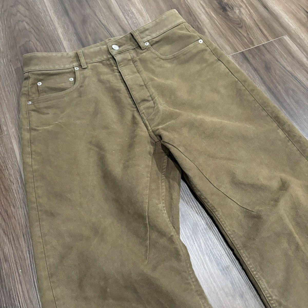 Rick Owens FW24 Porterville Corduroy Geth Cut Jeans - Bean - 30 Size US 30 / EU 46 - 3 Thumbnail