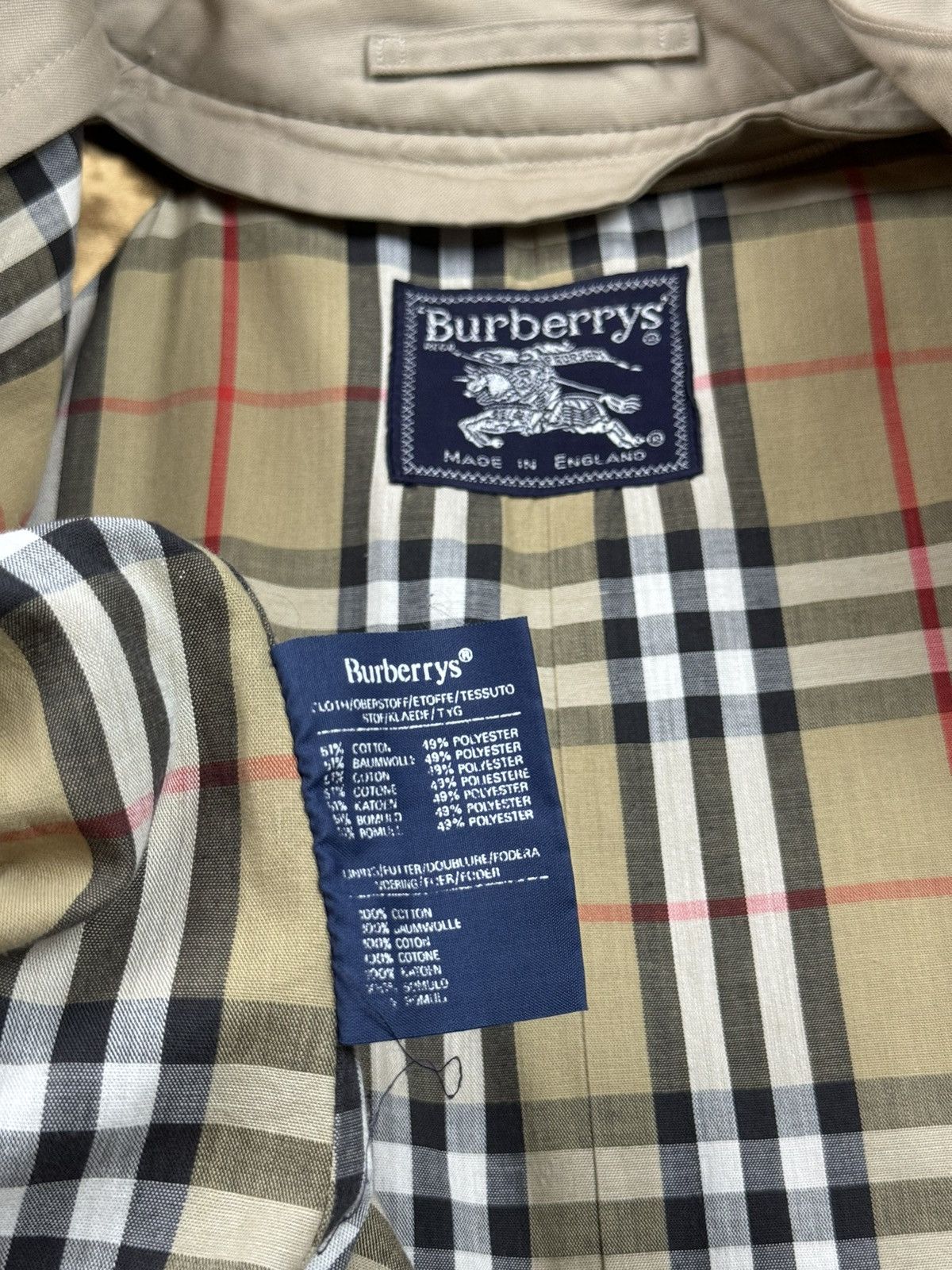 Burberry Vintage trench coat Burberry original luxury streetwear item Size US XL / EU 56 / 4 - 3 Thumbnail