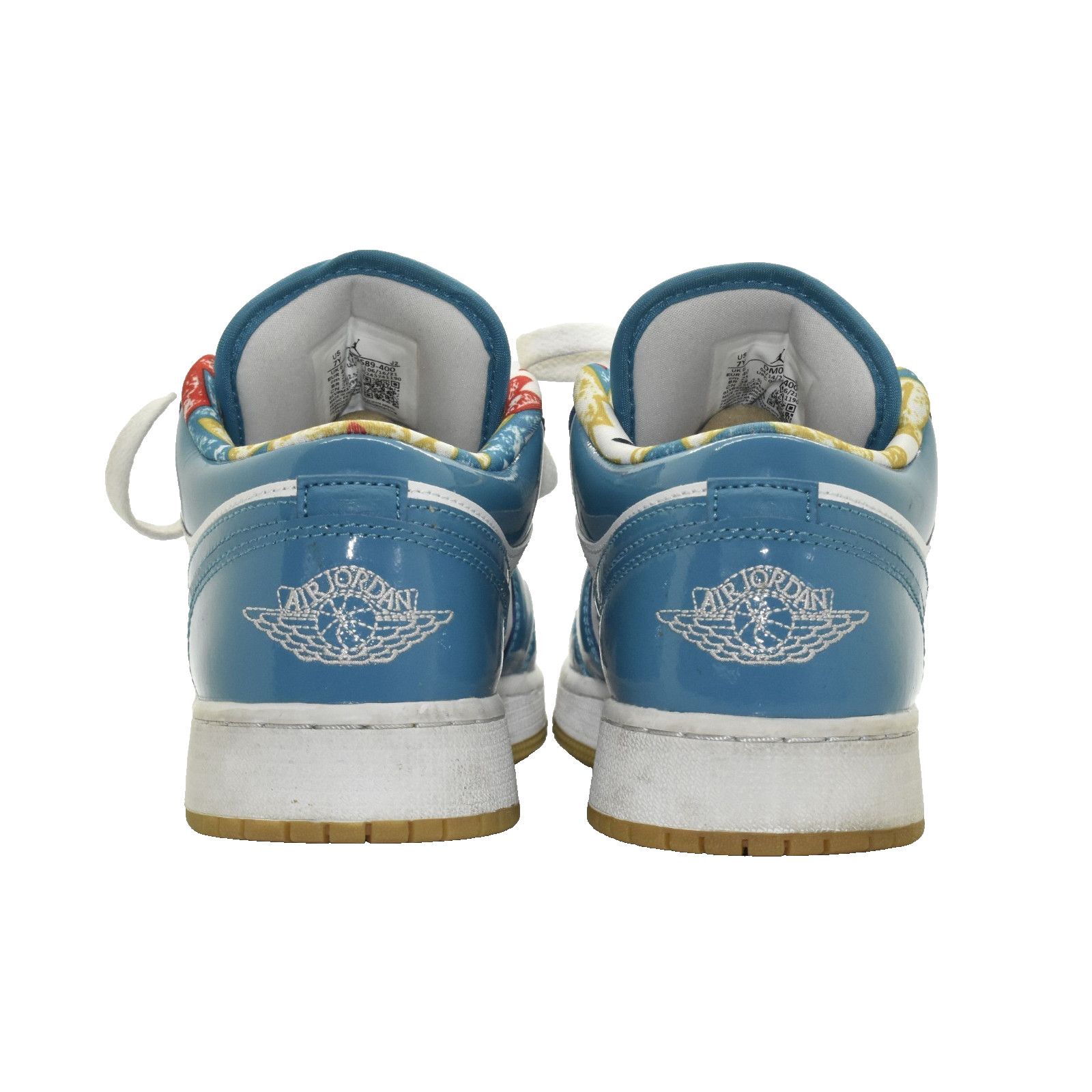 Nike NIKE AIR JORDAN 1 LOW SE Teal/White Boys Shoes DM0589-400 7Y Size US 5.5 / EU 38 - 4 Thumbnail