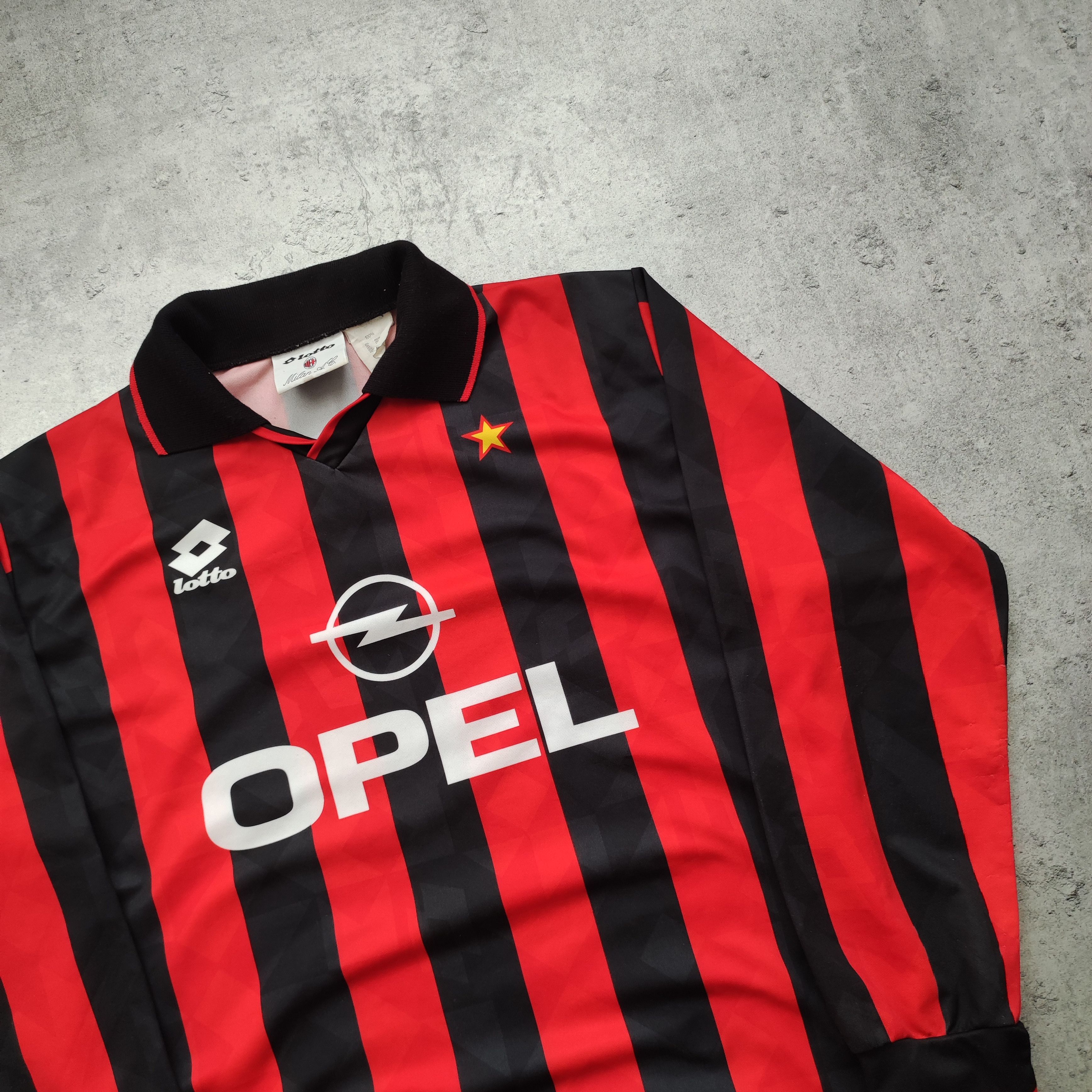 Other Unique 1/1 AC Milano 1993 Match Lotto Longsleeve Jersey Size US M / EU 48-50 / 2 - 5 Thumbnail