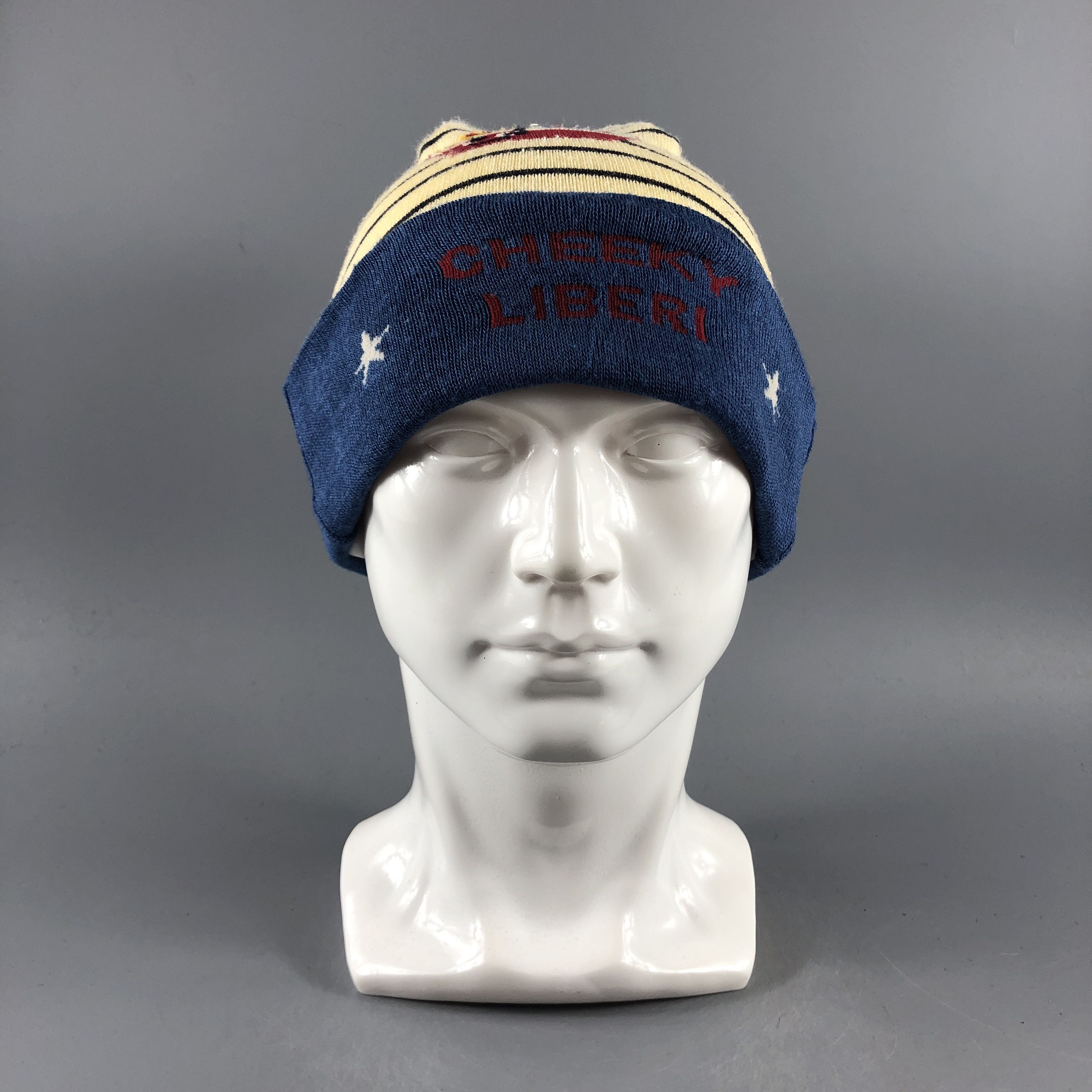 Other × Vintage Cheeky Liberi Stripe Beanie Snow Hat Snow Cap -D119 Size ONE SIZE - 7 Thumbnail