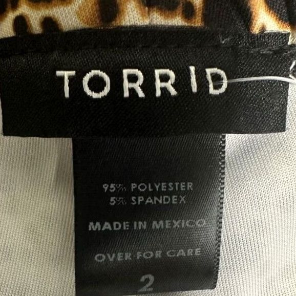 Torrid Torrid Pants Women 2 Tan Leopard Print Pull On Elastic Waist Hi Rise Casual NEW Size 26" / US 2 / IT 38 - 3 Thumbnail