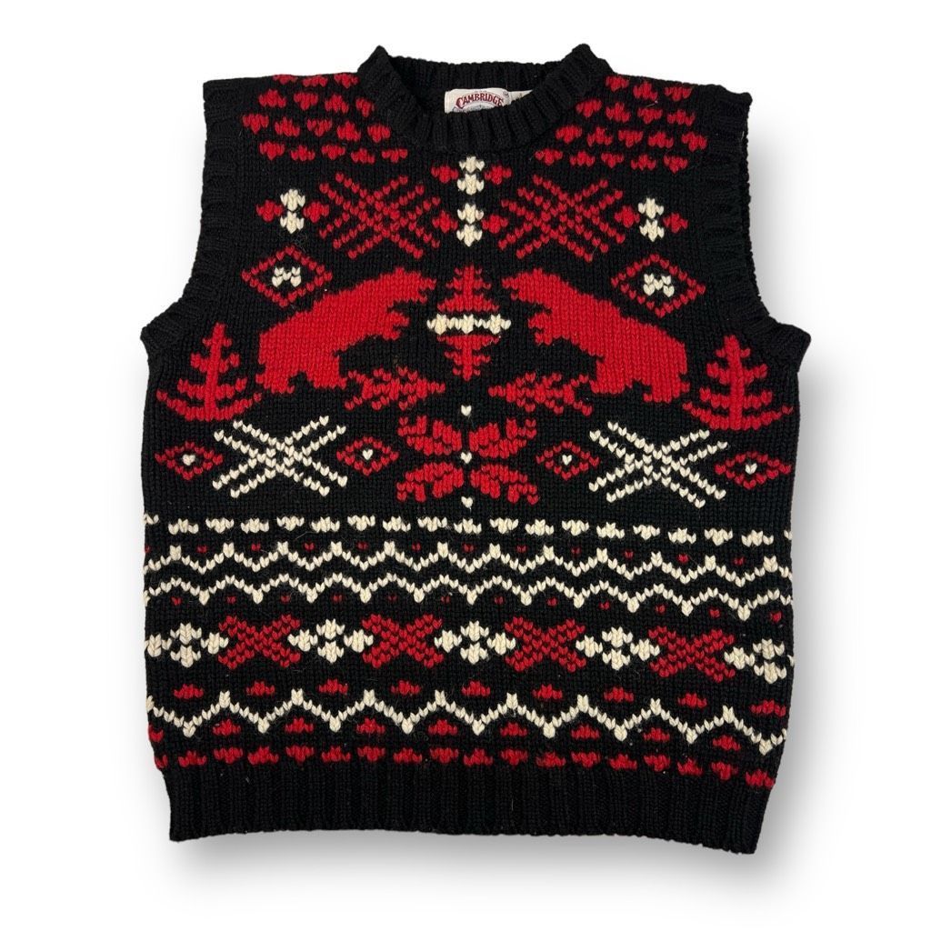 Other Cambridge Dry Goods Company 100% Wool Bear Vest Size Medium Size M / US 6-8 / IT 42-44 - 1 Thumbnail