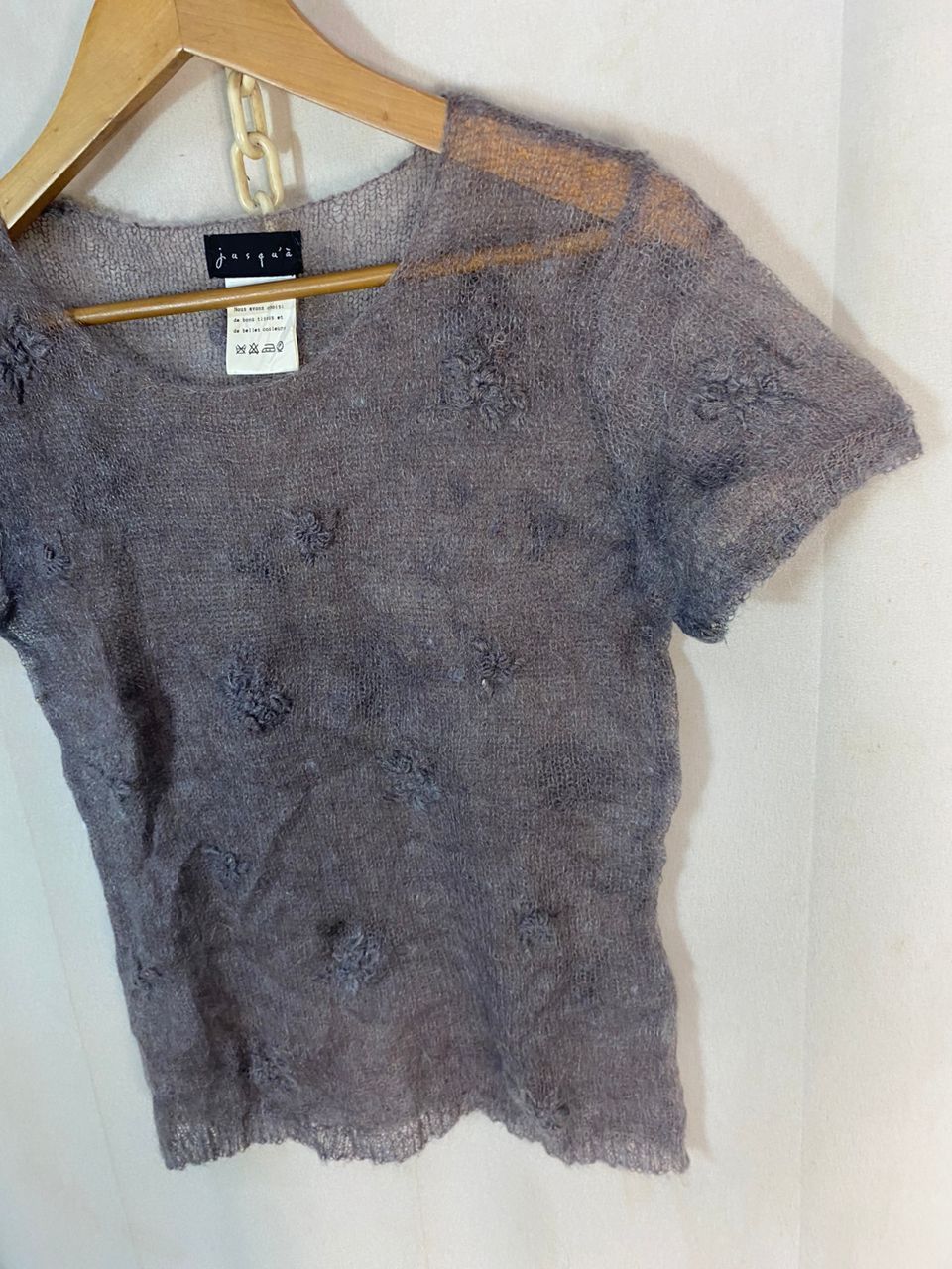Japanese Brand Jusquà wool blouse shirt Size S / US 4 / IT 40 - 2 Thumbnail