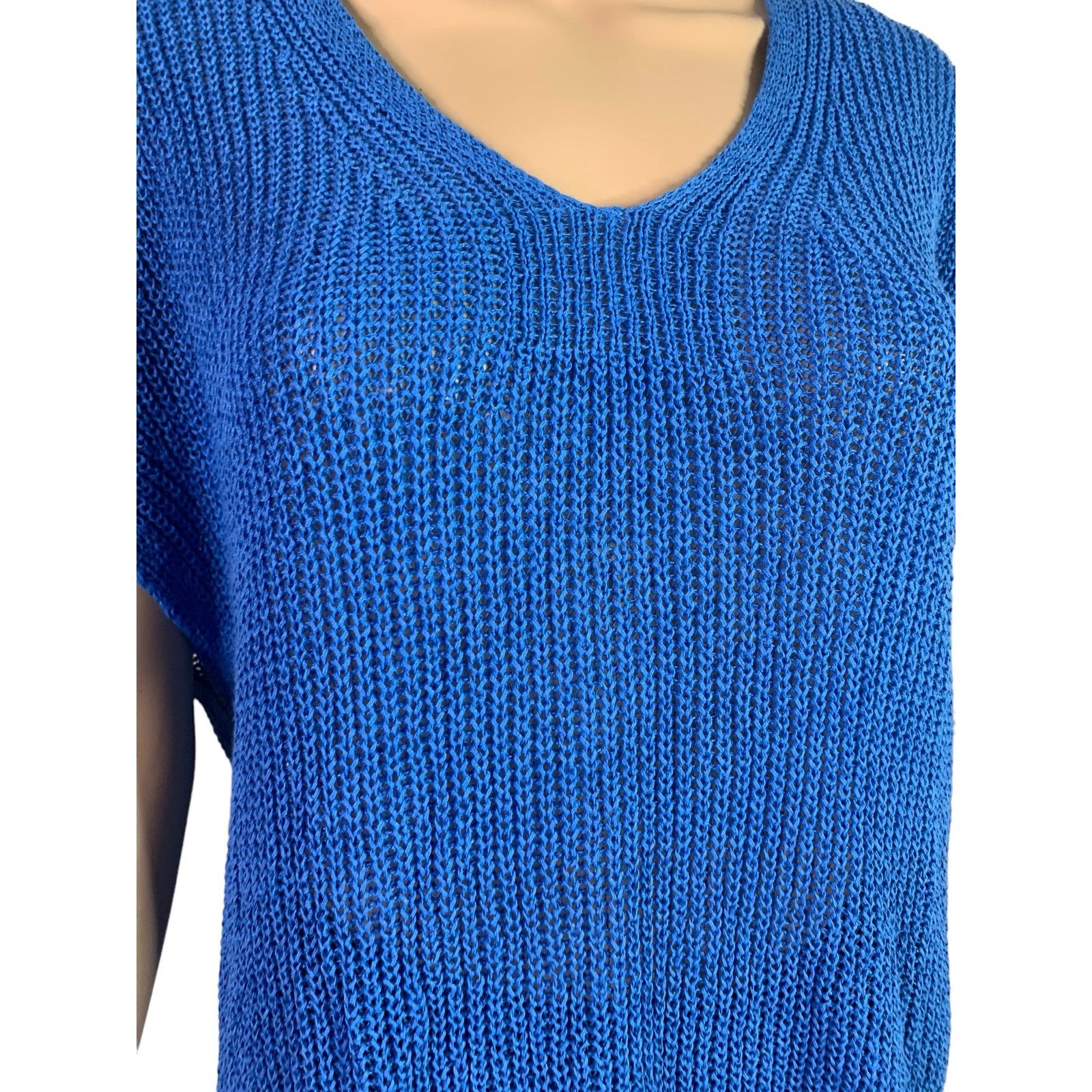 Tommy Bahama Tommy Bahama Women's Size Large Knit Sweater Top Linen Blend Size L / US 10 / IT 46 - 2 Thumbnail