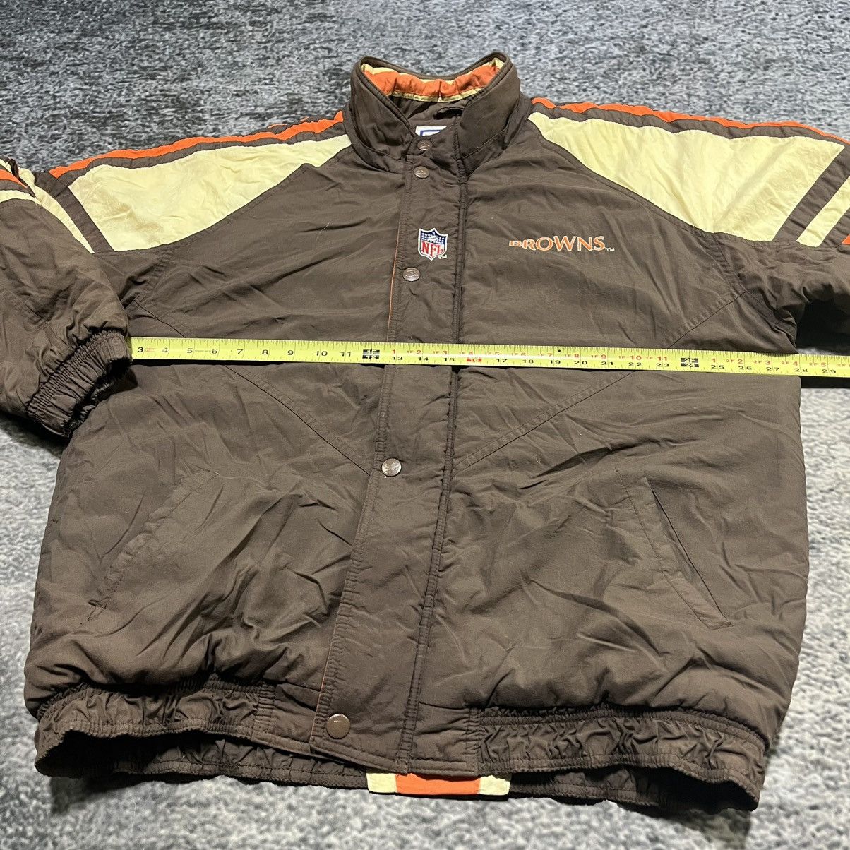 Starter VINTAGE 90s CLEVELAND BROWNS STARTER NFL PUFFER JACKET Size US L / EU 52-54 / 3 - 13 Thumbnail
