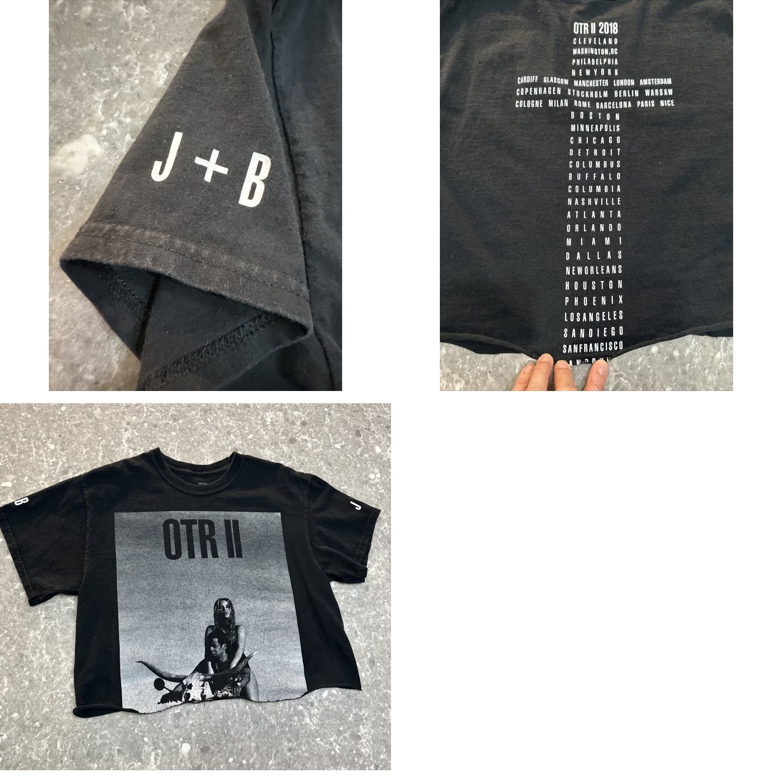 Vintage OTR II On The Run Jay Z Beyonce 2018 Concert Shirt Adult M Black J+B On The Run (CUT OFF) Size US M / EU 48-50 / 2 - 8 Thumbnail