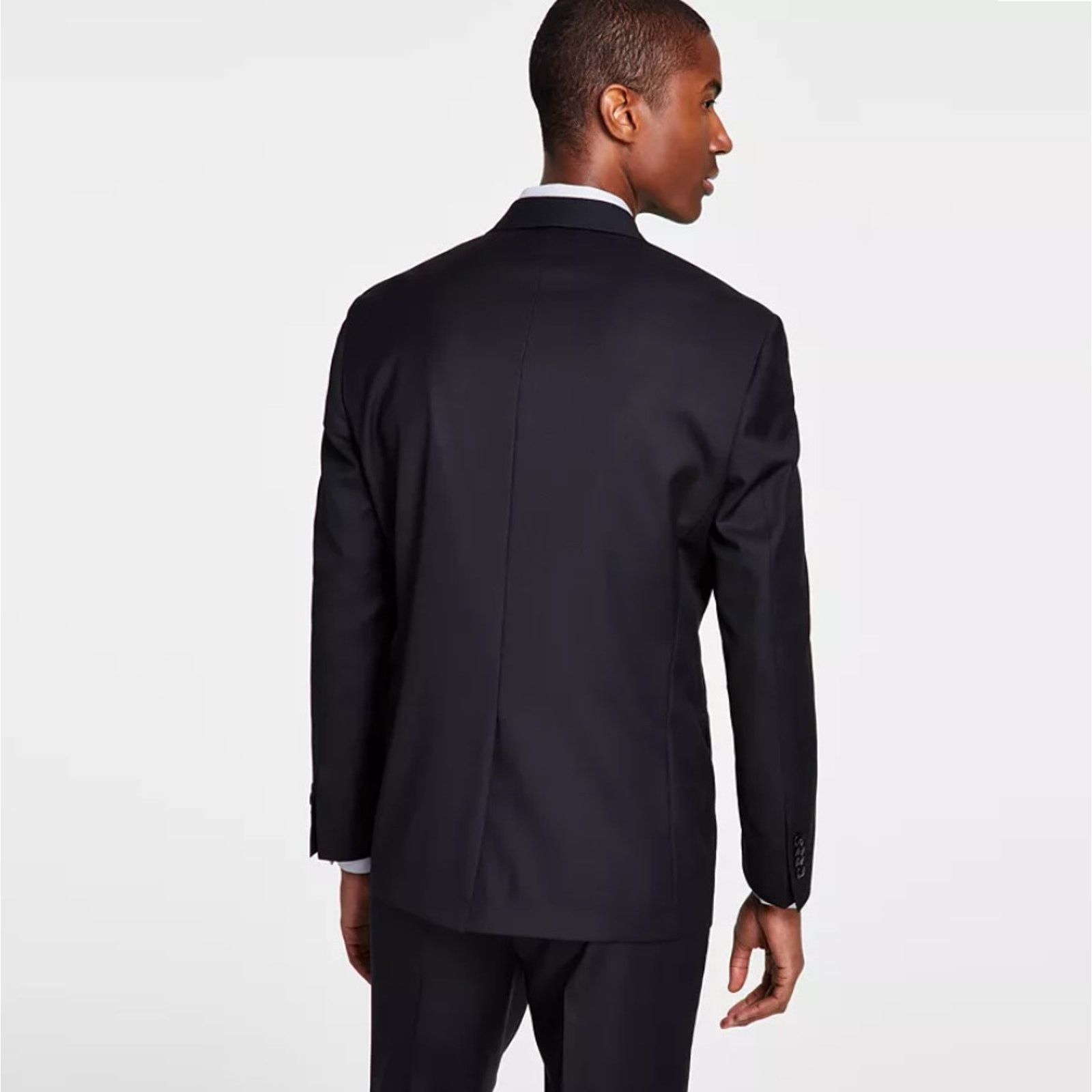 Michael Kors Michael Kors Men's Black Wool Classic-Fit Suit Blazer 44R Size 44R - 2 Thumbnail