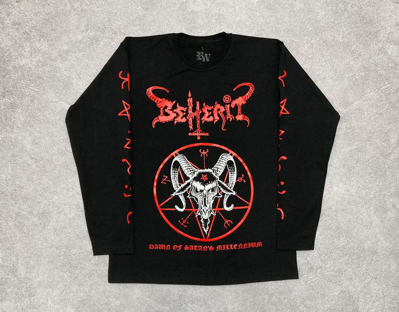 Band Tees Longsleeve Beherit - Black metal Mayhem Bathory Size US L / EU 52-54 / 3 - 1 Thumbnail