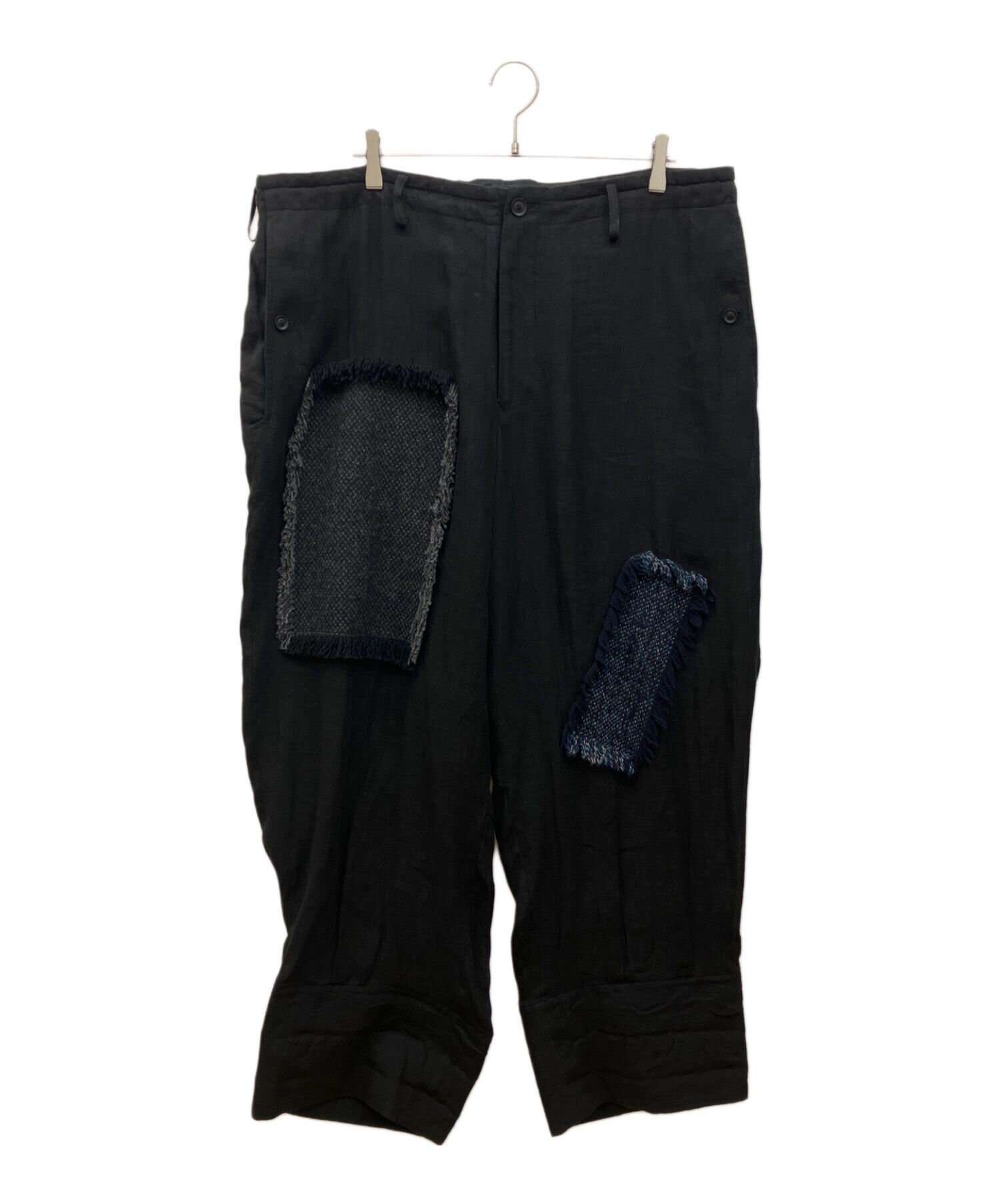 Yohji Yamamoto Yohji Yamamoto pour homme LINEN TWEED PATCHWORK PANTS Size US 43 - 1 Thumbnail