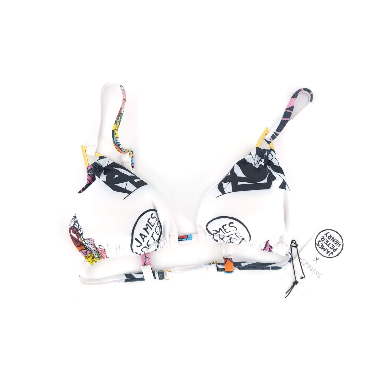 Other NWT Swiminista x JPH Art Toss Print Sexy Bikini Top -Size XS Size ONE SIZE - 2 Thumbnail