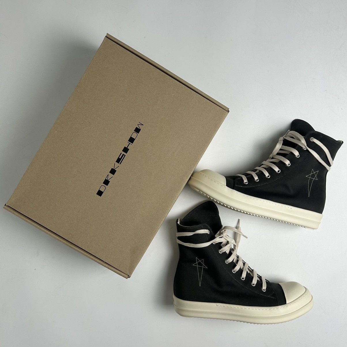 Rick Owens × Rick Owens Drkshdw Rick Owens Ramones High Pentagram Dark Dust  | Grailed