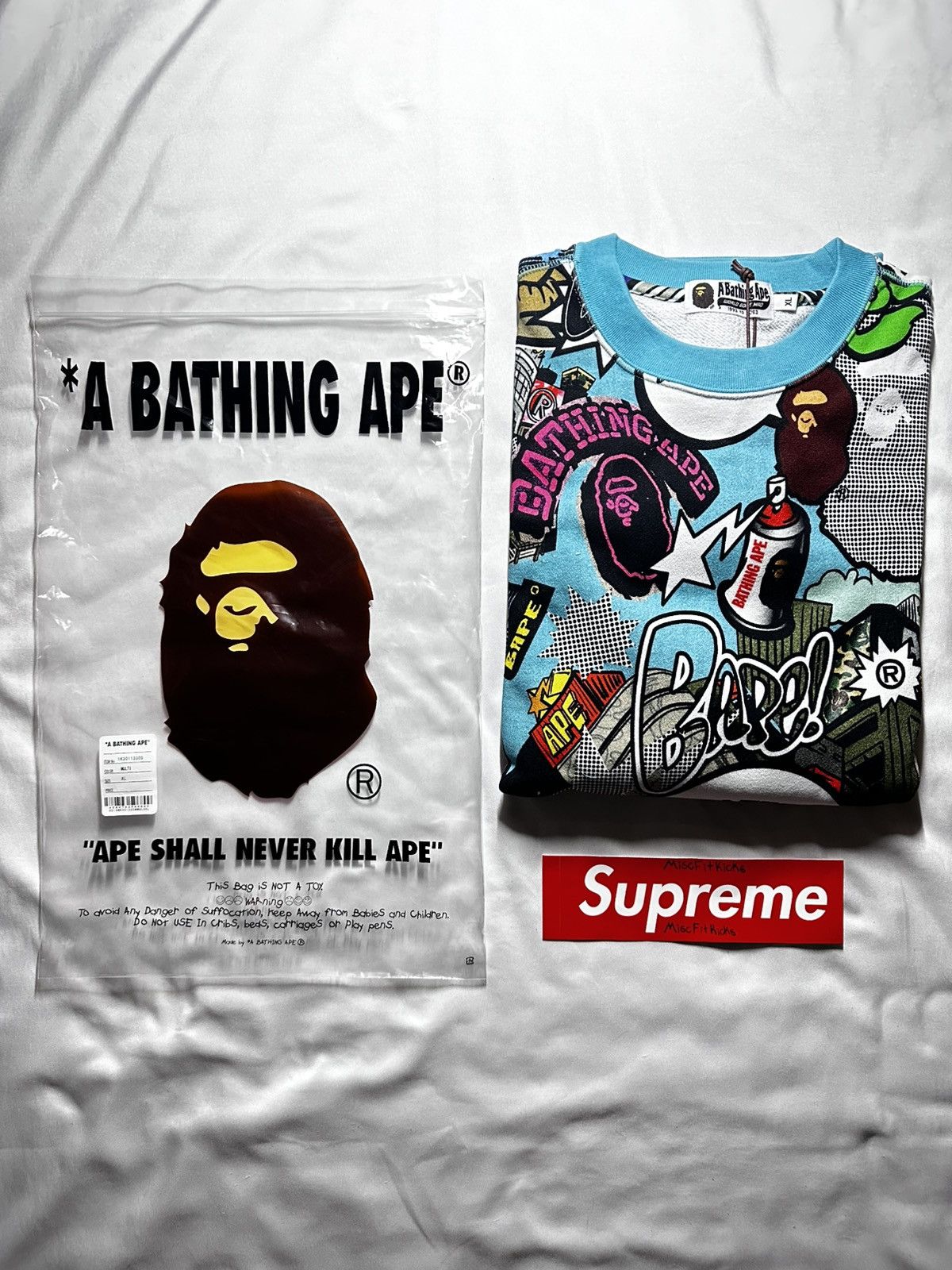 Bape Bape Comic Art Crewneck Size US XL / EU 56 / 4 - 2 Thumbnail
