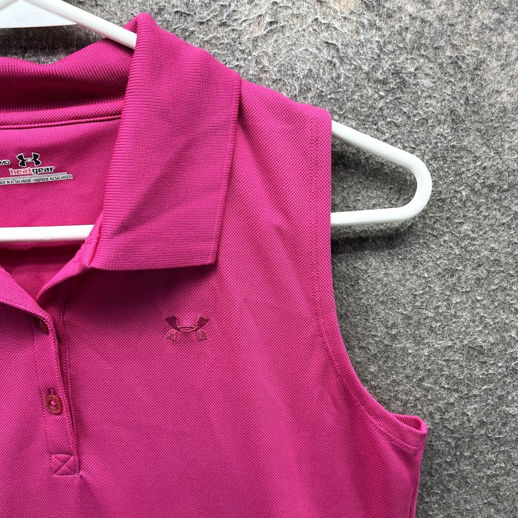 Under Armour Under Armour Polo Shirt Womens Medium Pink HeatGear Sleeveless Golf Athletic Top Size M / US 6-8 / IT 42-44 - 4 Thumbnail