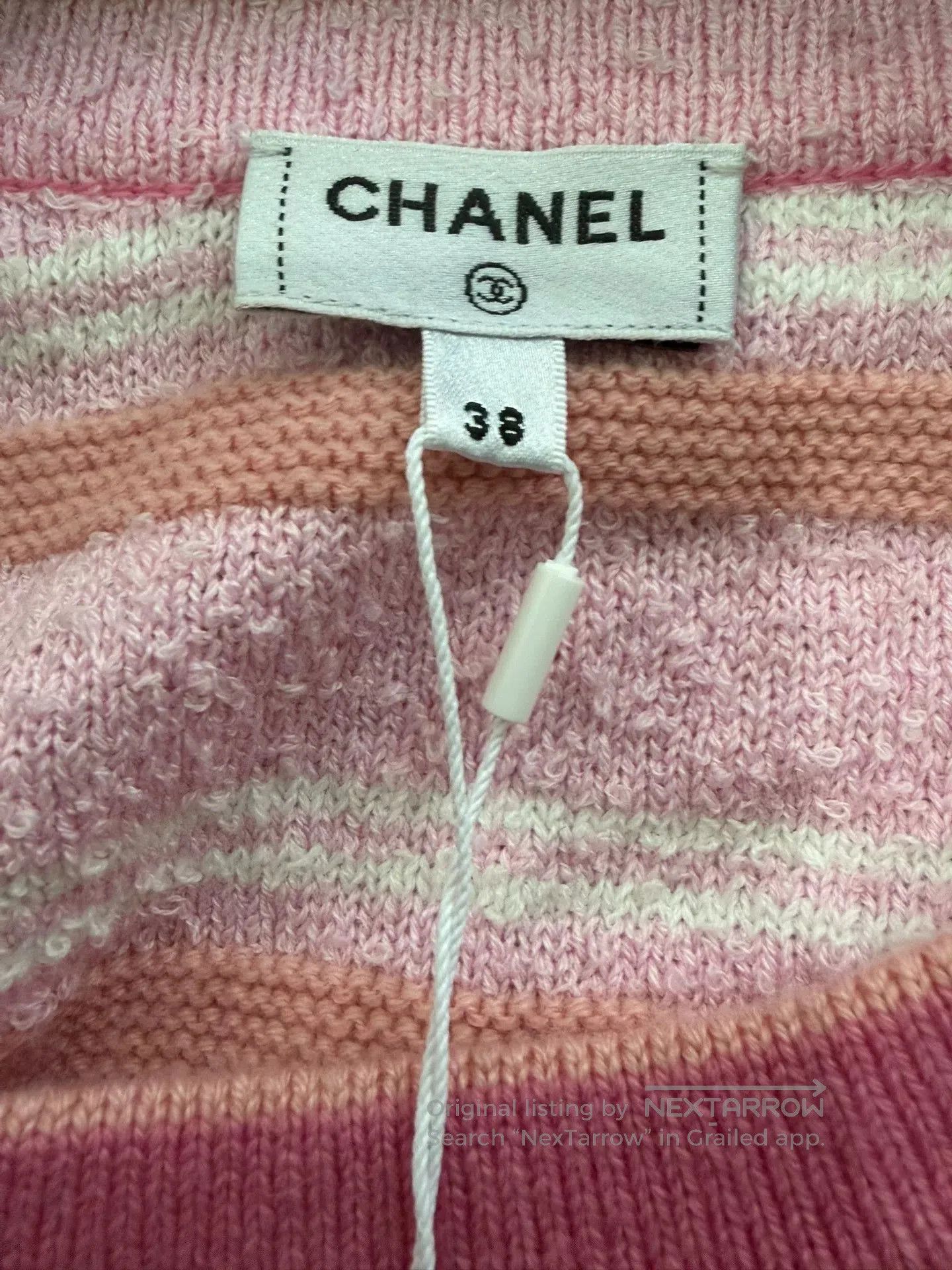 Chanel Chanel Pink Striped Towel Fabric Tank. Size US S / EU 44-46 / 1 - 4 Thumbnail