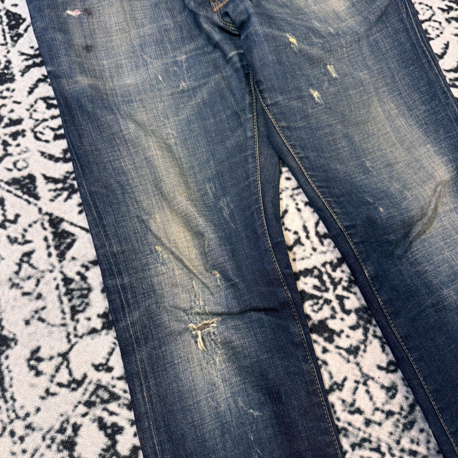 Dsquared2 × Vintage Dsquared2 Blue Cotton Denim Pants Size 48 IT Faded Ripped Size US 35 - 10 Thumbnail