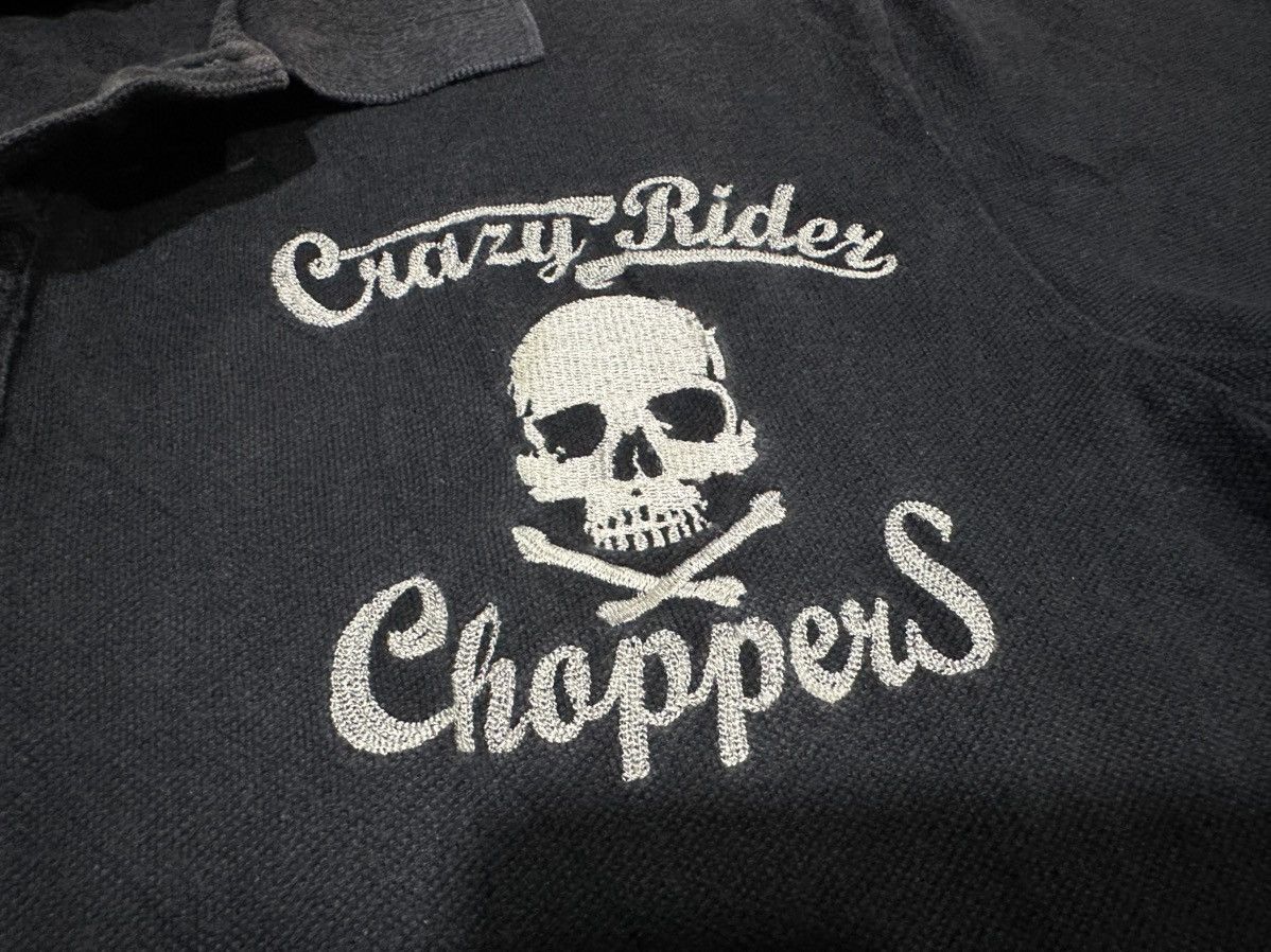 Japanese Brand 🔥Sick Y2K Infinity Cross Skull Embroidered Polo Shirt Biker Size US L / EU 52-54 / 3 - 9 Thumbnail