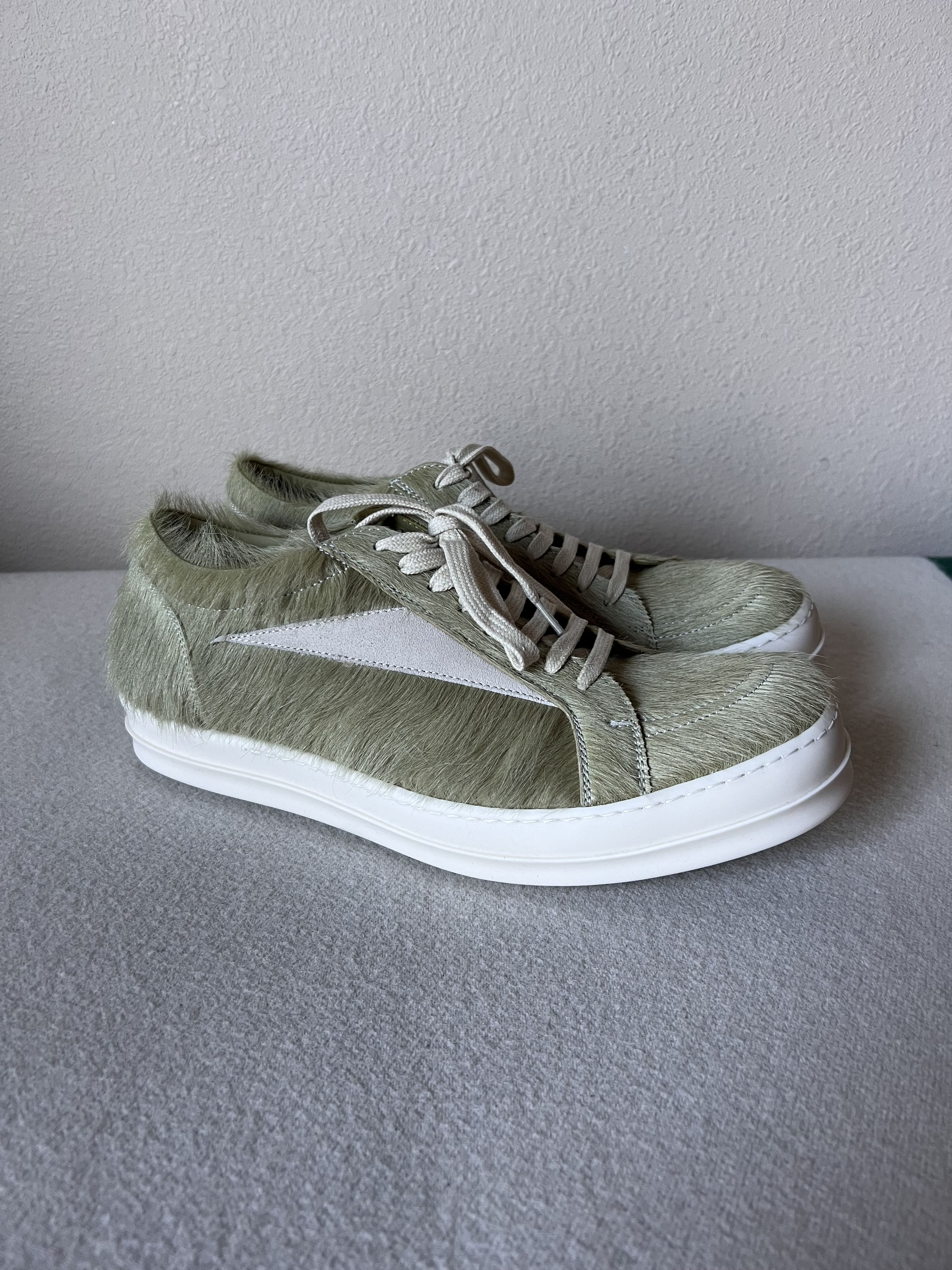 image of Rick Owens Vintage Sneaks Vans In Dirty Acid Hair Shoes, Men's (Size 11)