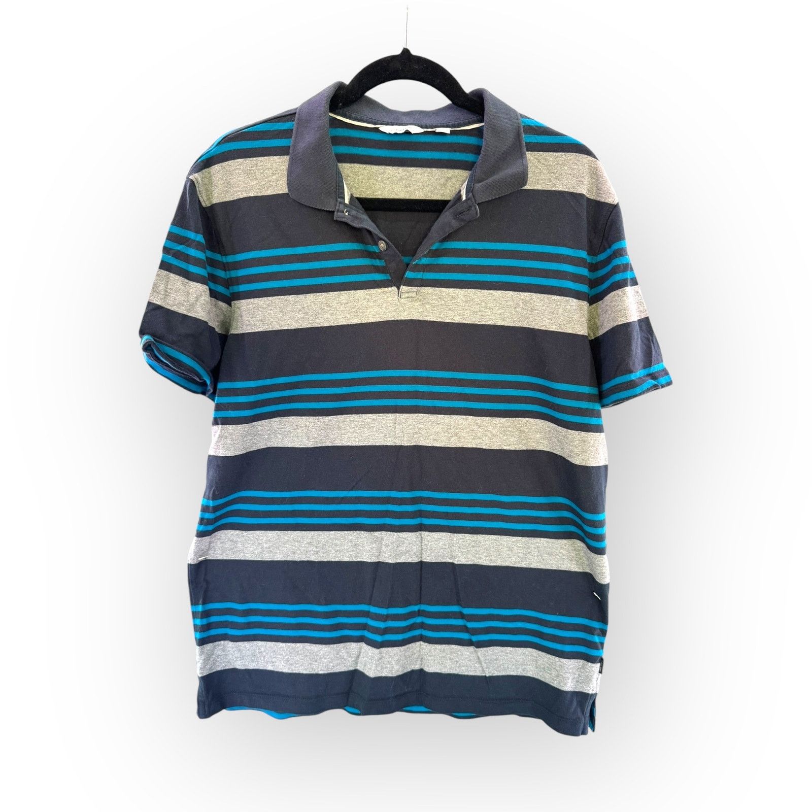 Calvin Klein Calvin Klein Men’s Polo Shirt Blue Gray Striped Size M Size US M / EU 48-50 / 2 - 2 Thumbnail