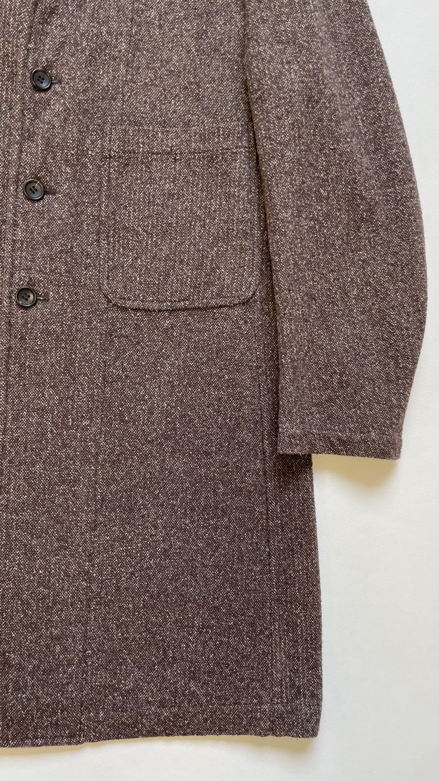 Comme des Garcons Homme Plus S/S 1995 Brown Weave Cotton Overcoat Size US M / EU 48-50 / 2 - 8 Thumbnail