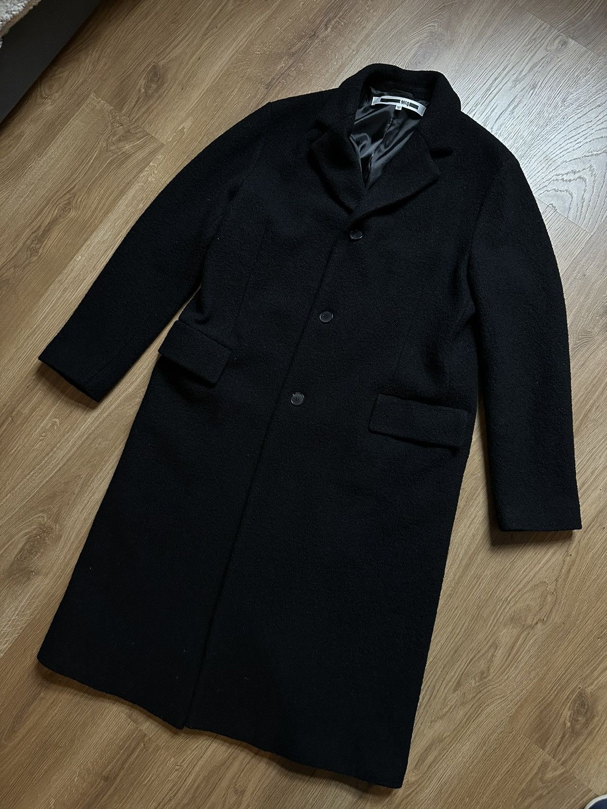 image of Alexander Mcqueen Wool Coat Alexander Mcqeen in Black, Men's (Size Small)