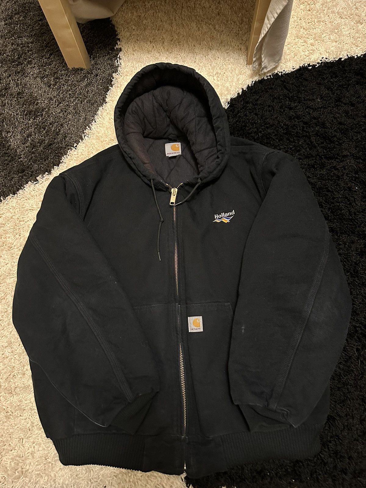 image of Carhartt Active Duct Jacket in Black, Men's (Size XL)