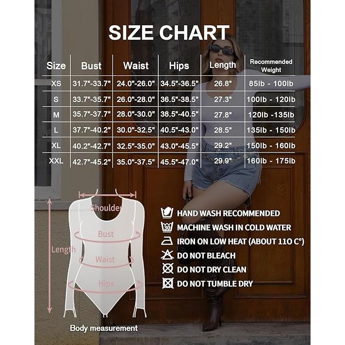 Other White Long-Sleeve Scoop Neck Bodysuit For Women Stretchy Fab Size M / US 6-8 / IT 42-44 - 4 Thumbnail