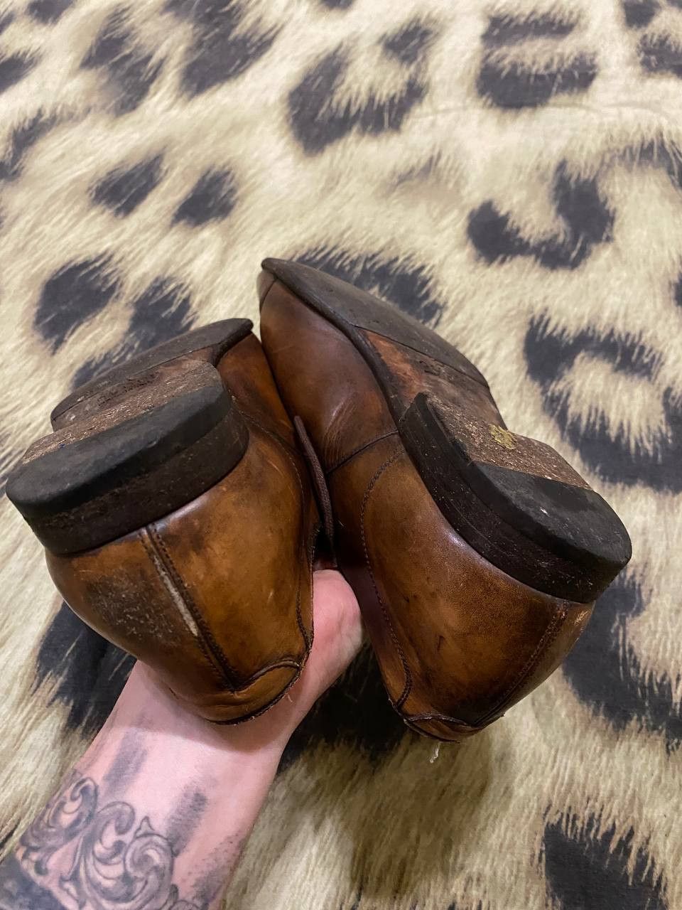 Gucci GUCCI brown leather cap-toe oxford dress CASUAL shoes Size US 8 / EU 41 - 15 Thumbnail
